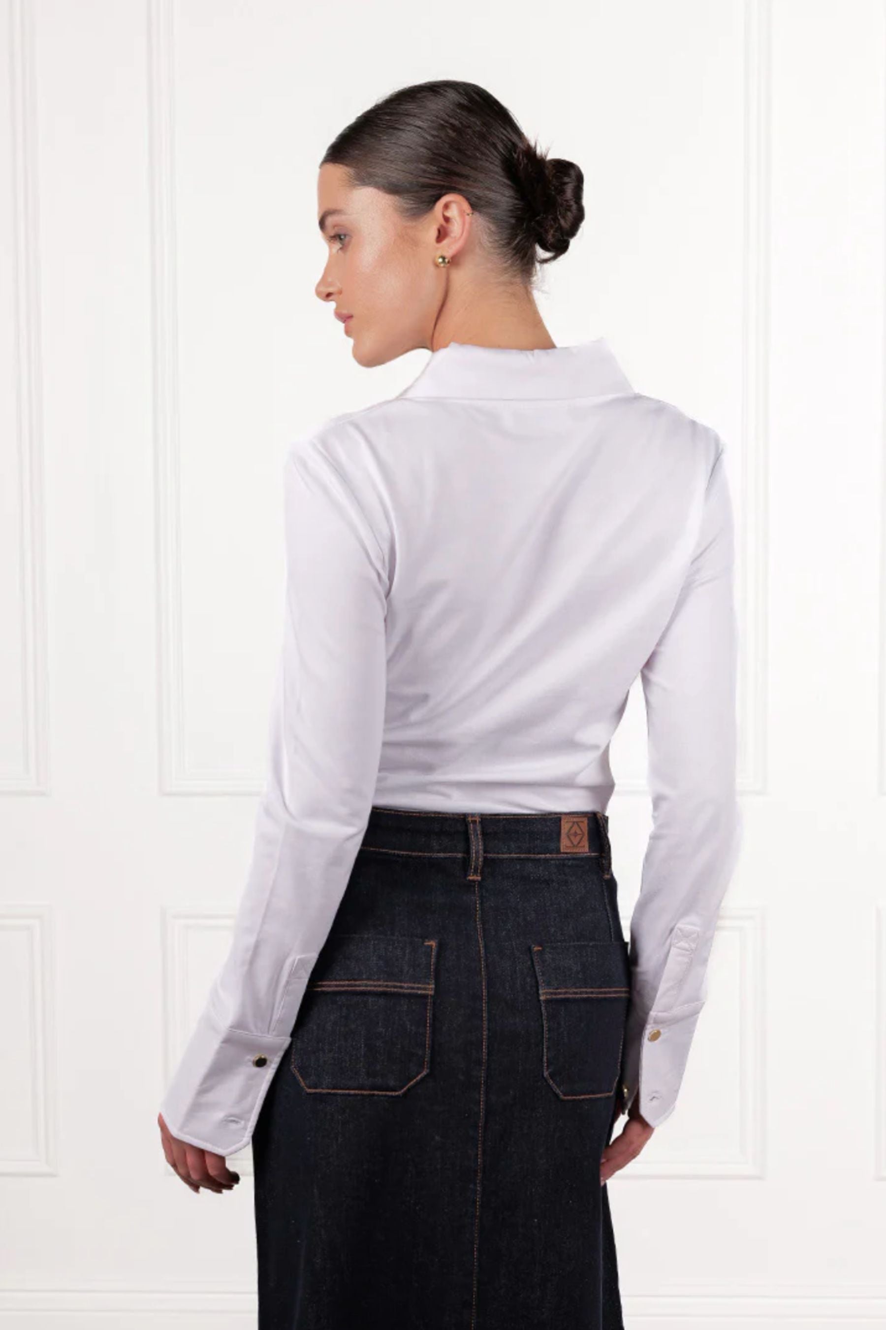 Taylor Long Sleeve Top | White