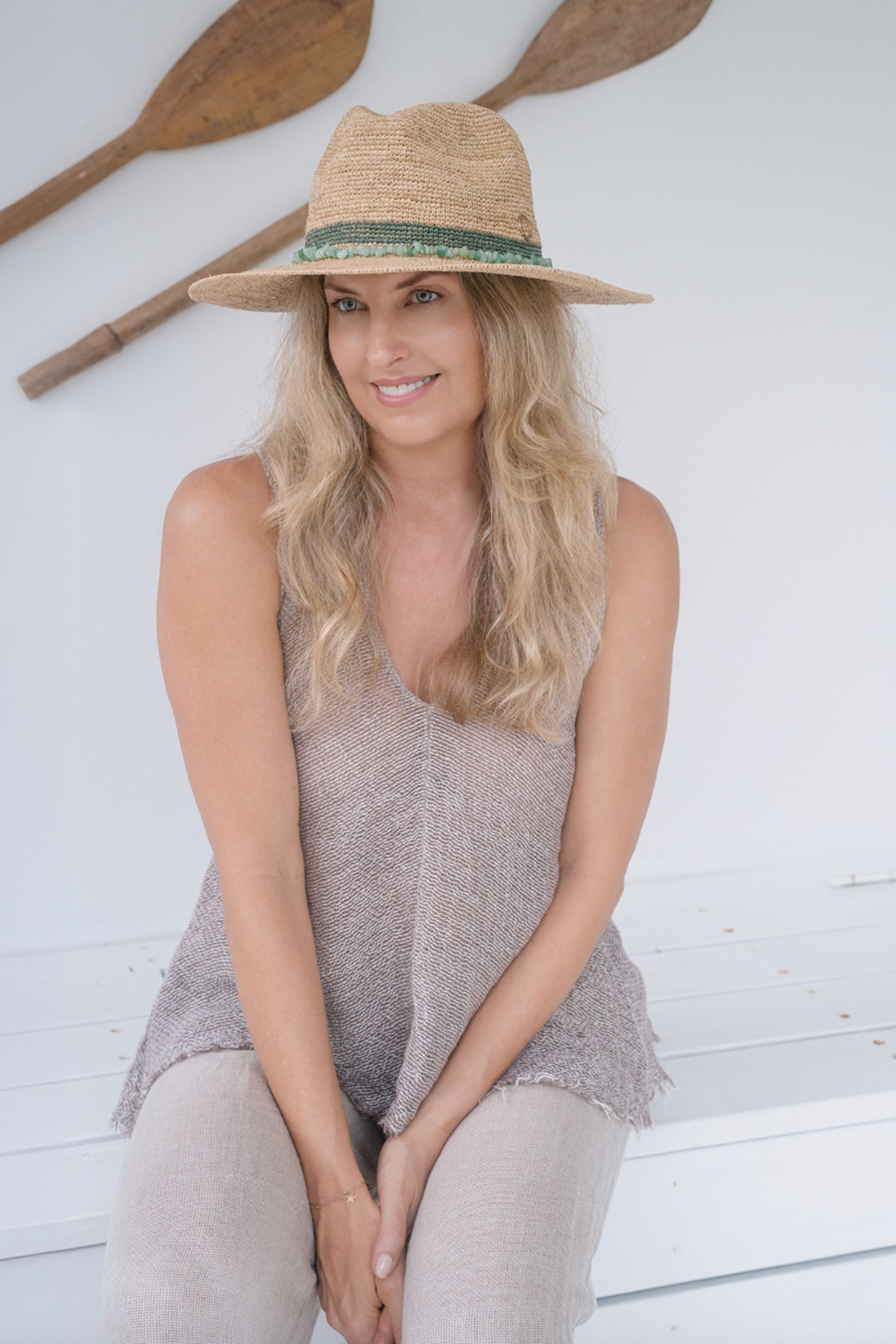 Hat | Chelsea Panama Raffia Emerald