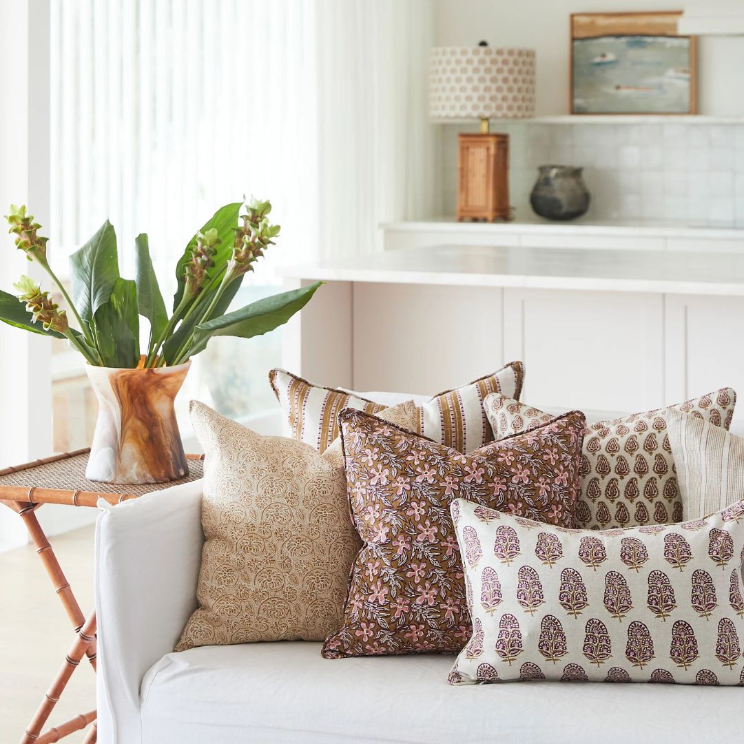 Kesula Moonflower Linen Cushion | 55 x 55cm