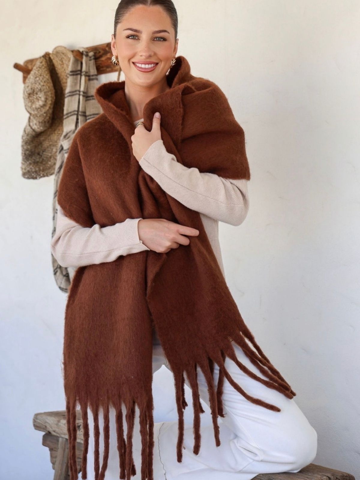 Plain Scarf | Tan