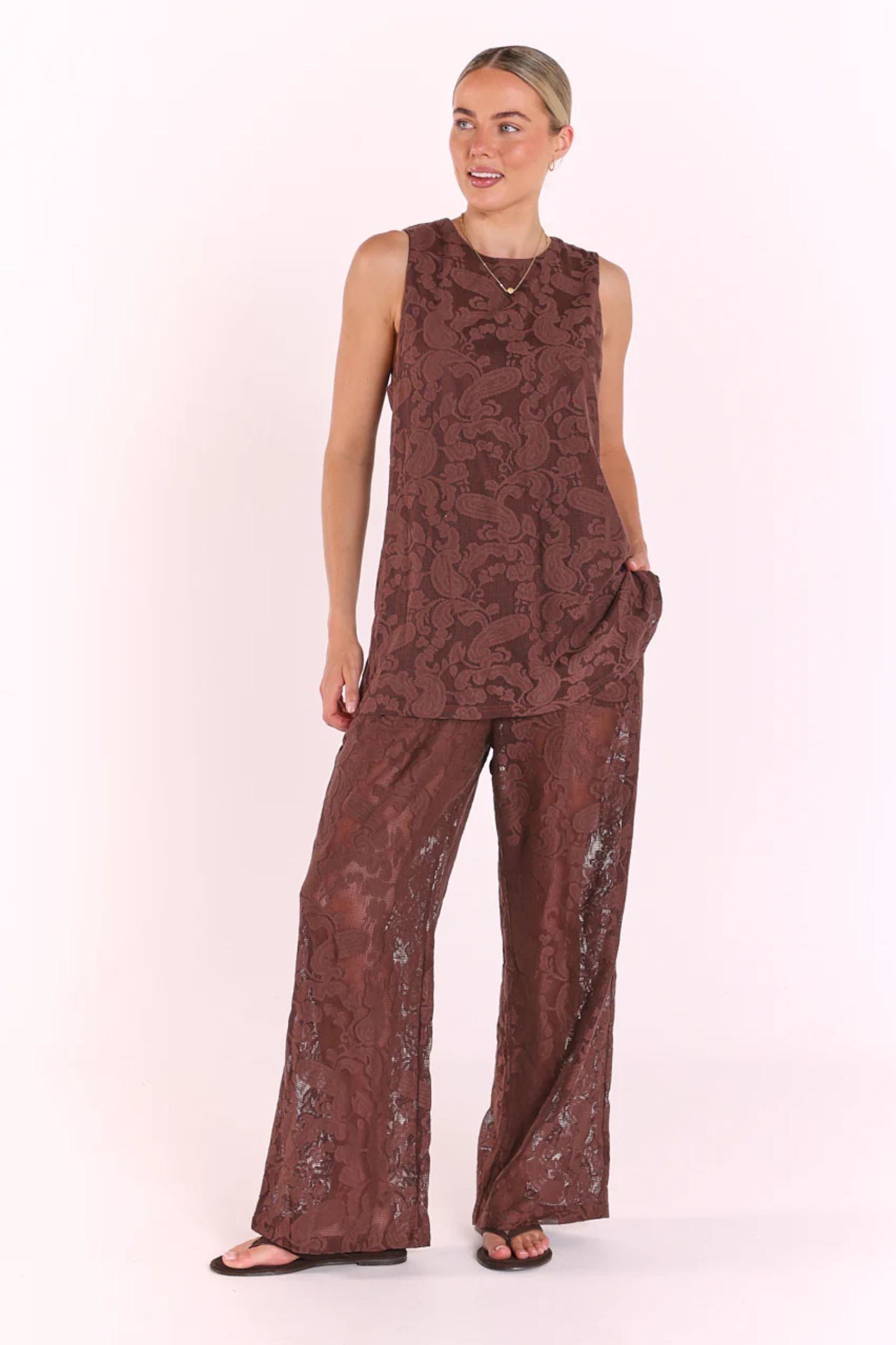Valerie Pant | Cocoa Lace