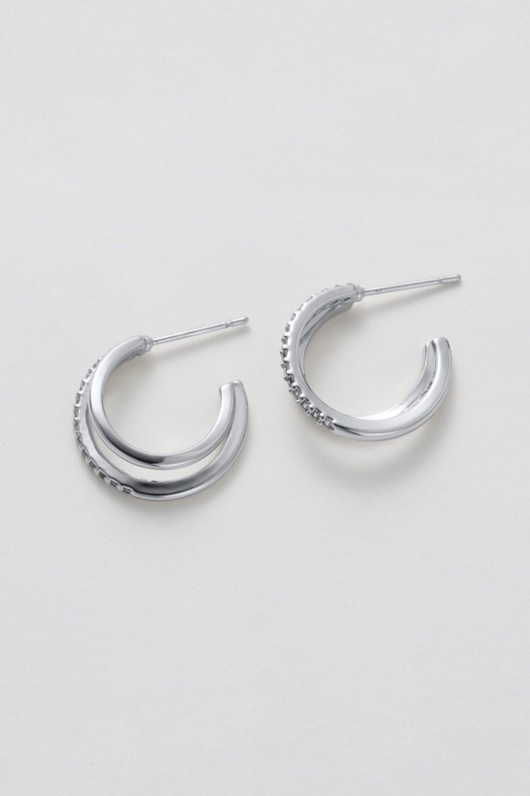 Celeste Hoop Clear | Silver