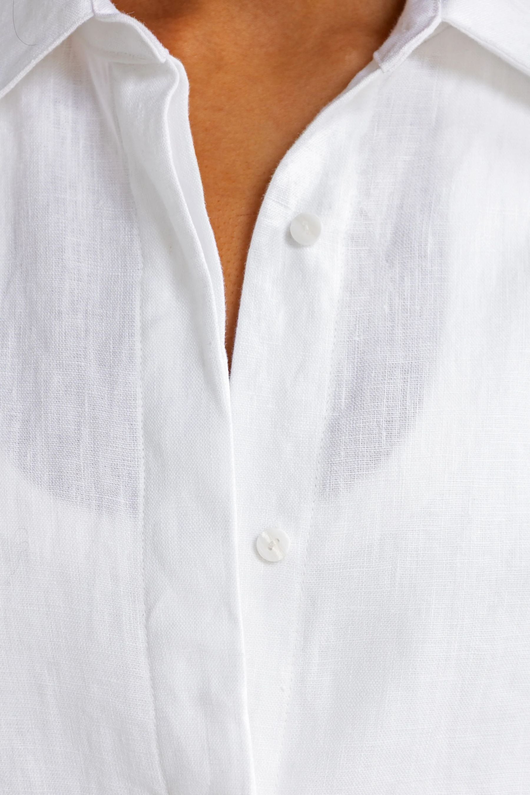 Luna Linen Shirt | White