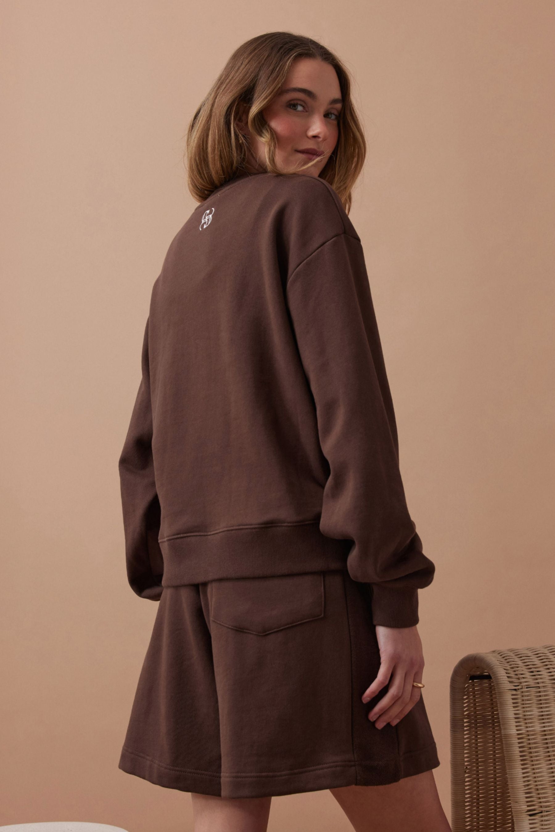 Ruby Reverse Panel Crew | Chocolate