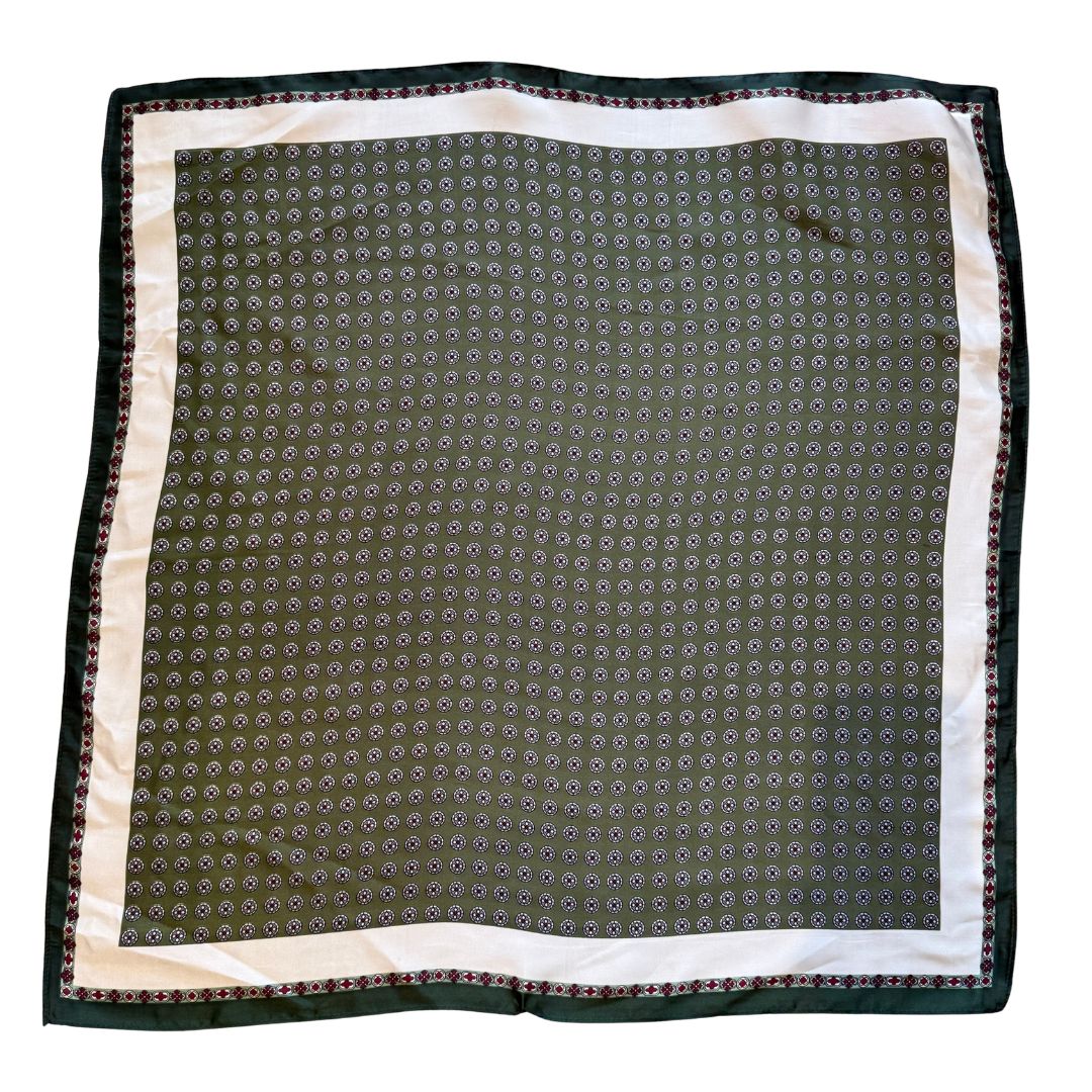 Scarf | Olive &amp; Wine Print