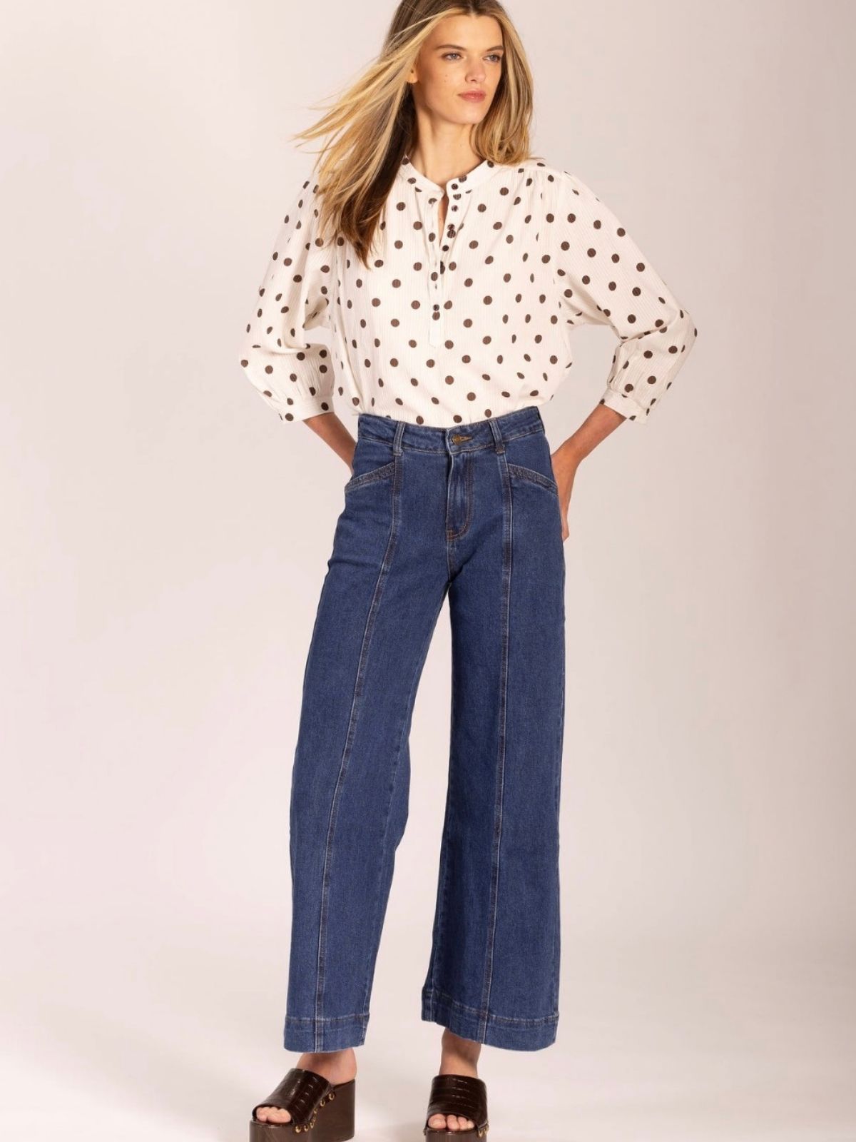 Jane Shirt | Polka Chocolate