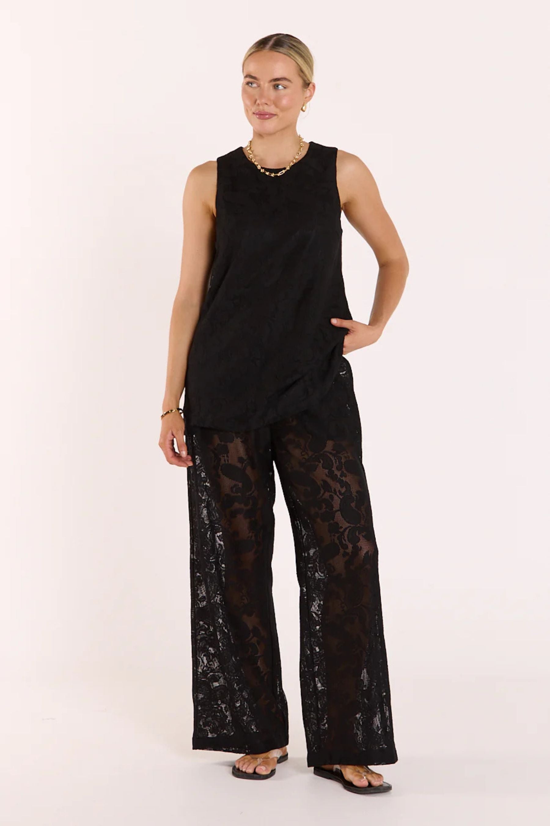 Valerie Tank | Black Lace