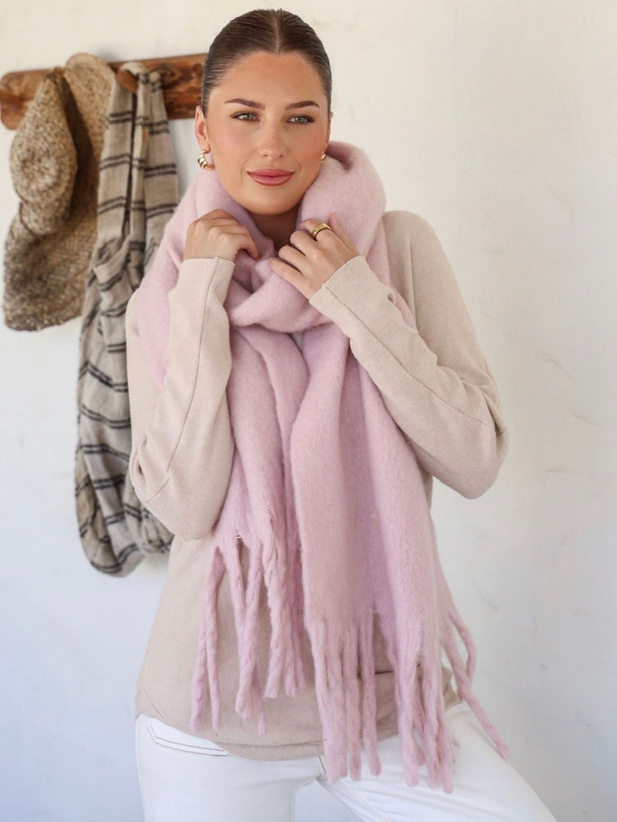 Plain Scarf | Pale Pink