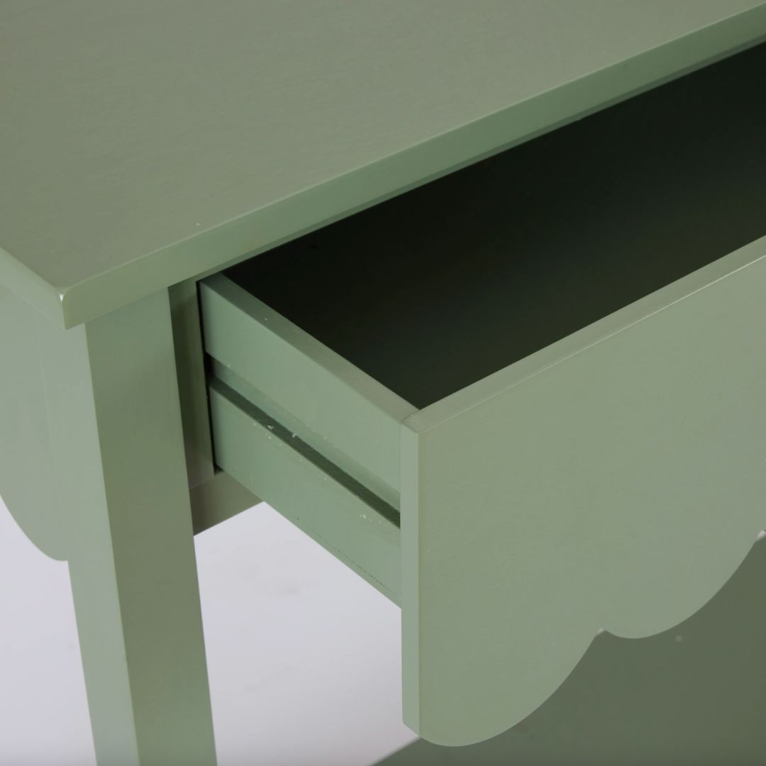 Sage Scallop Bedside Table | Sage