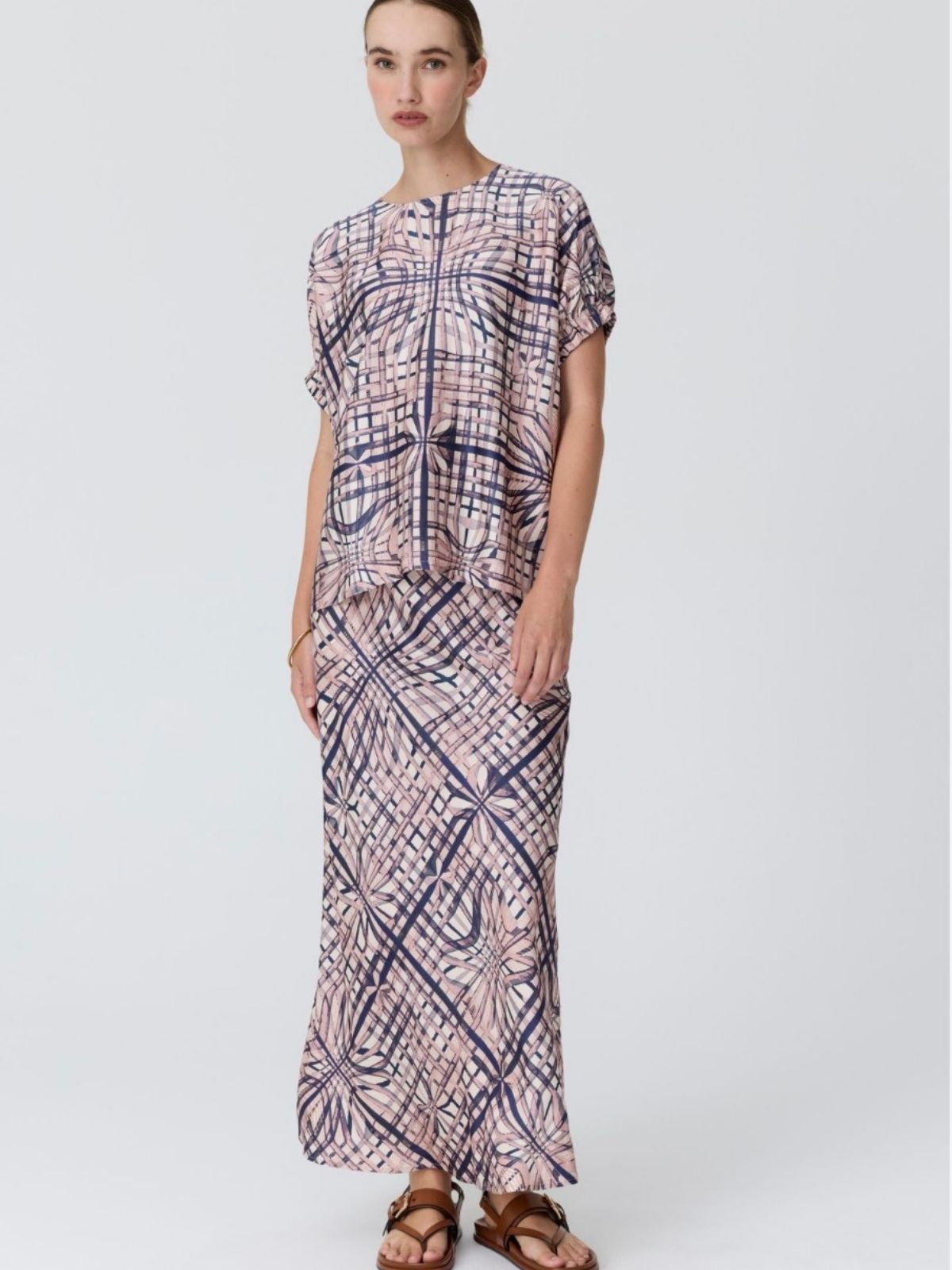 Lattice Skirt | Pink Check