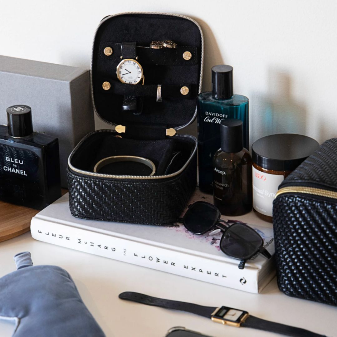 Herringbone Jewellery Cube | Licorice