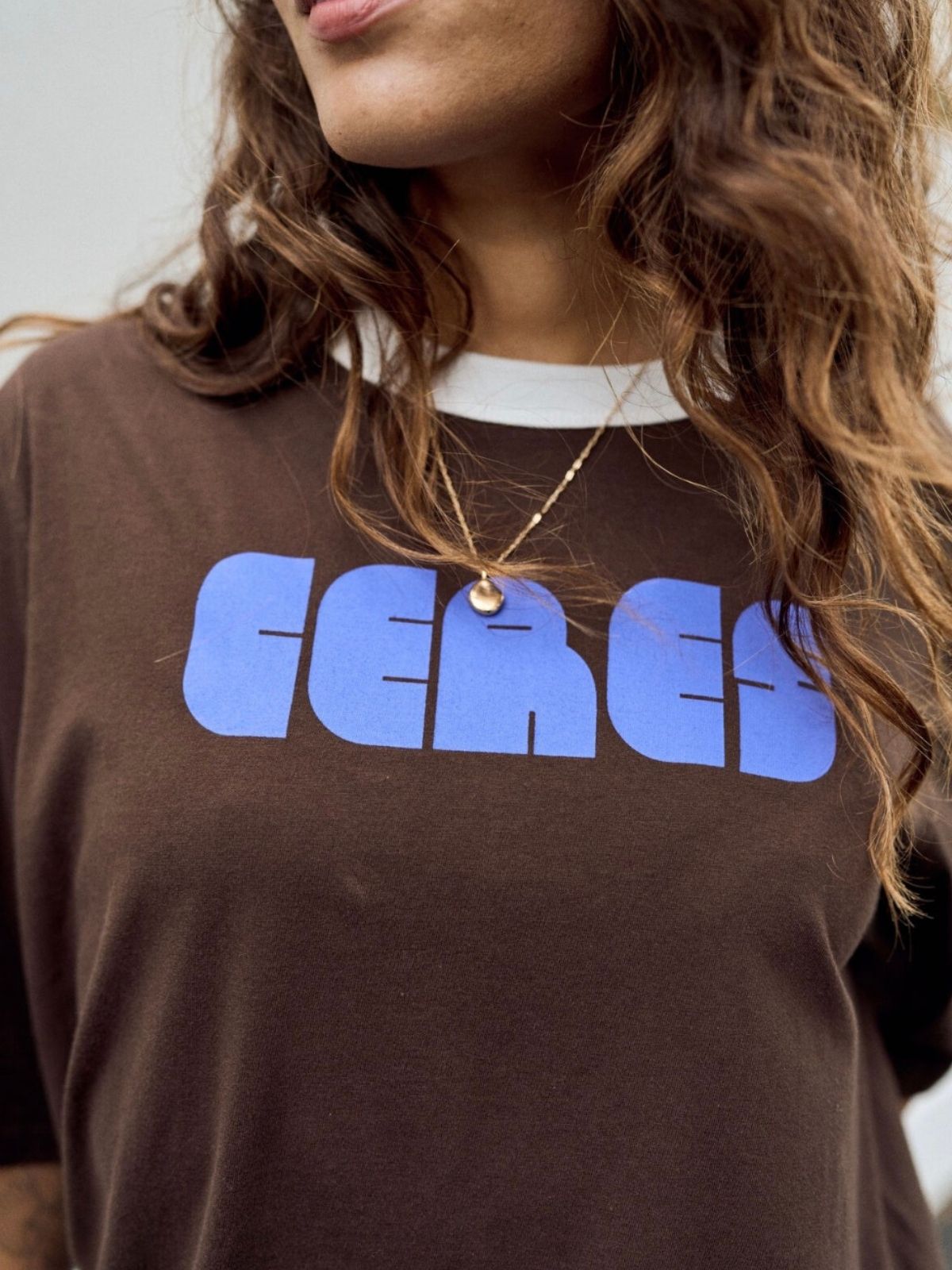 Luna Relaxed Tee | Chocolate Ceres Abstract
