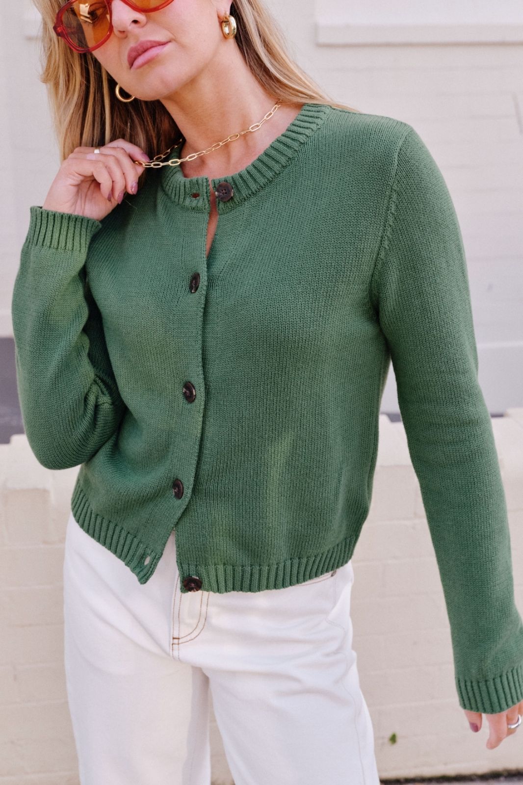 Nelly Long Sleeve Knit Cardi | Basil