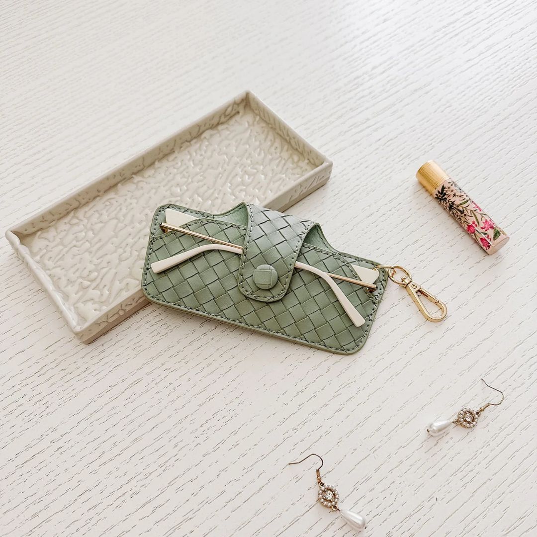 Sunglass Case | Woven Sage Green