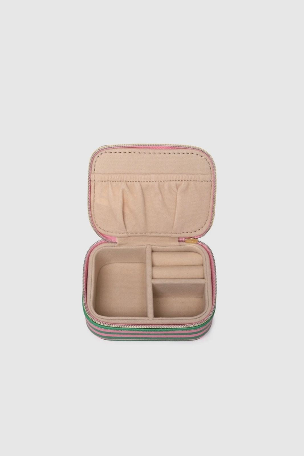 Suzie Jewellery Box | Green/Bubblegum Pink