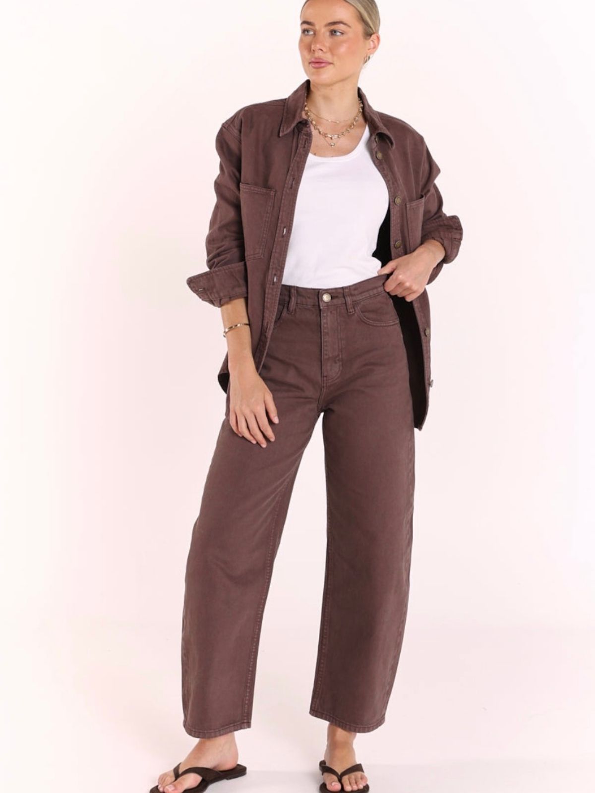 Lola Barrel Jean | Chocolate