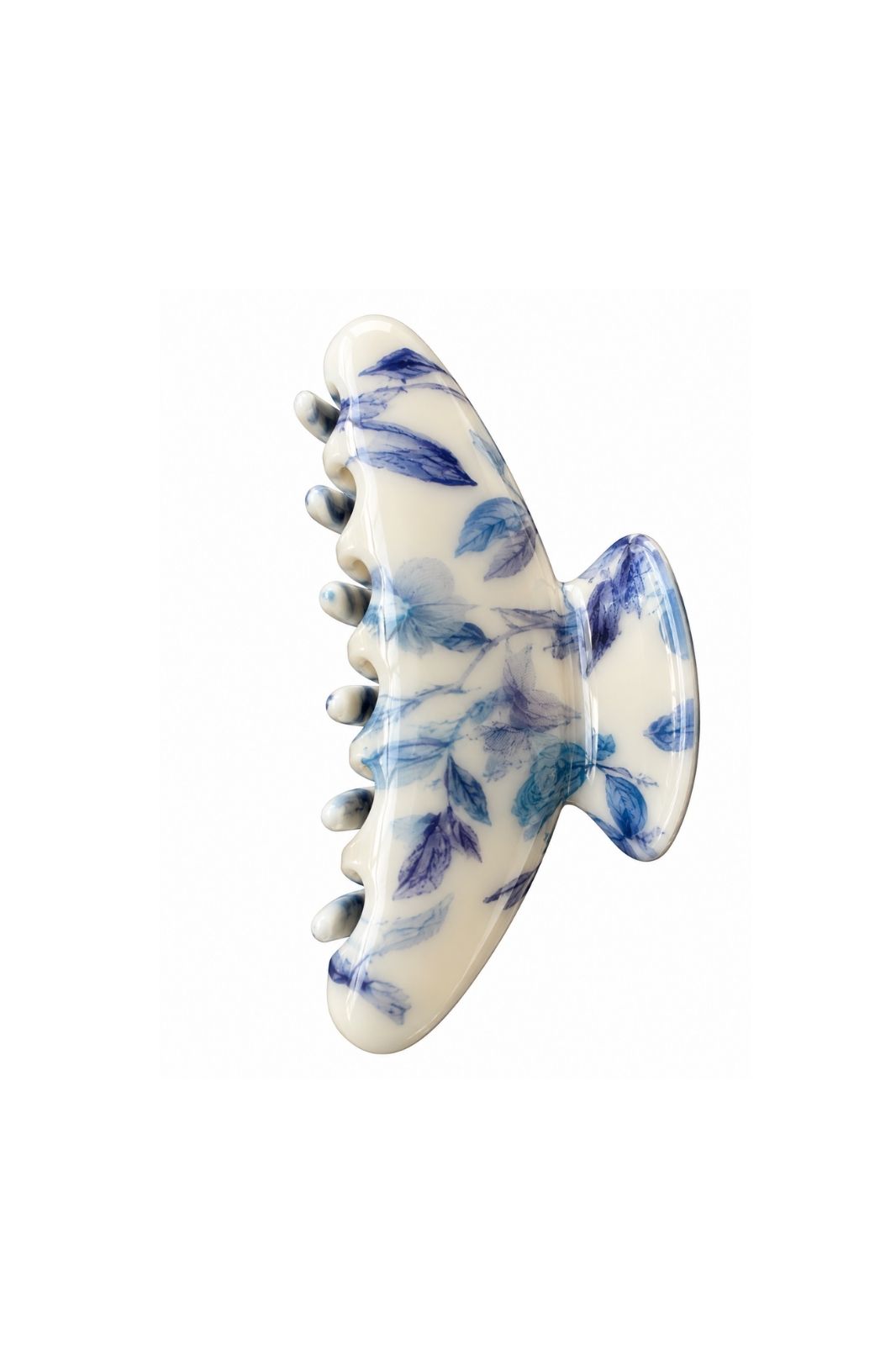 Large Claw Clip | Pale Blue Floral