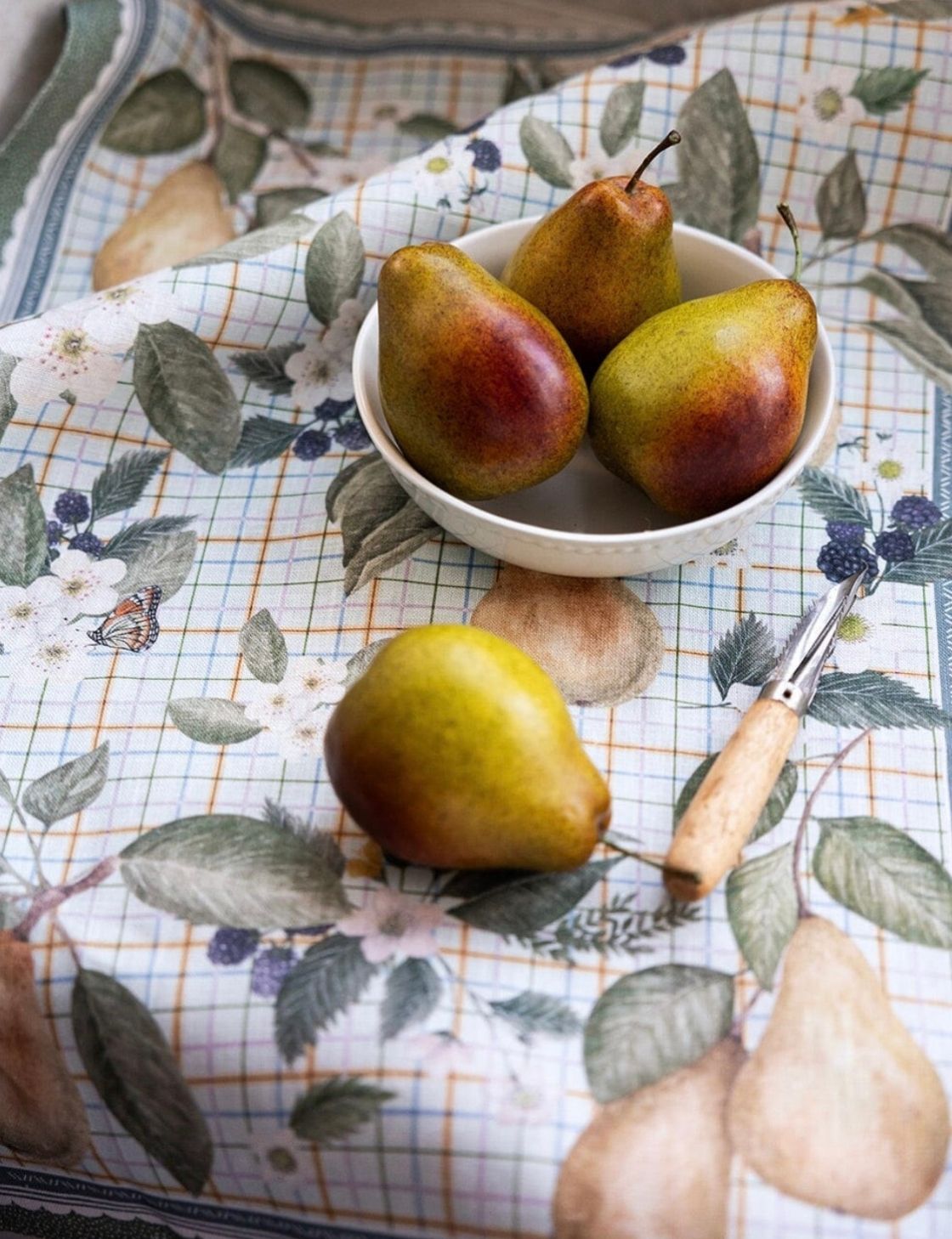 Pear Linen Tea Towel