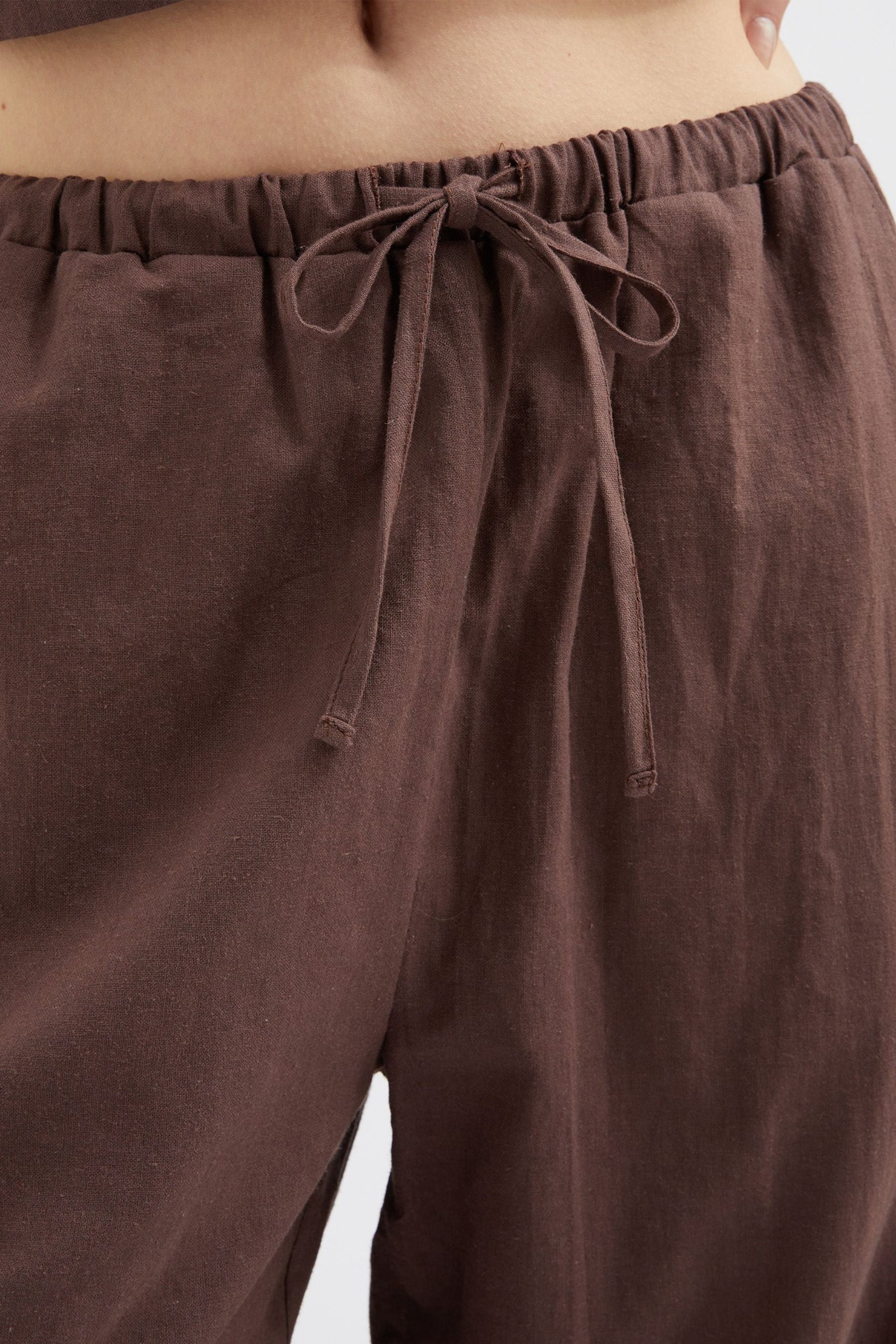 Relaxed Tie Pants | Chocolate