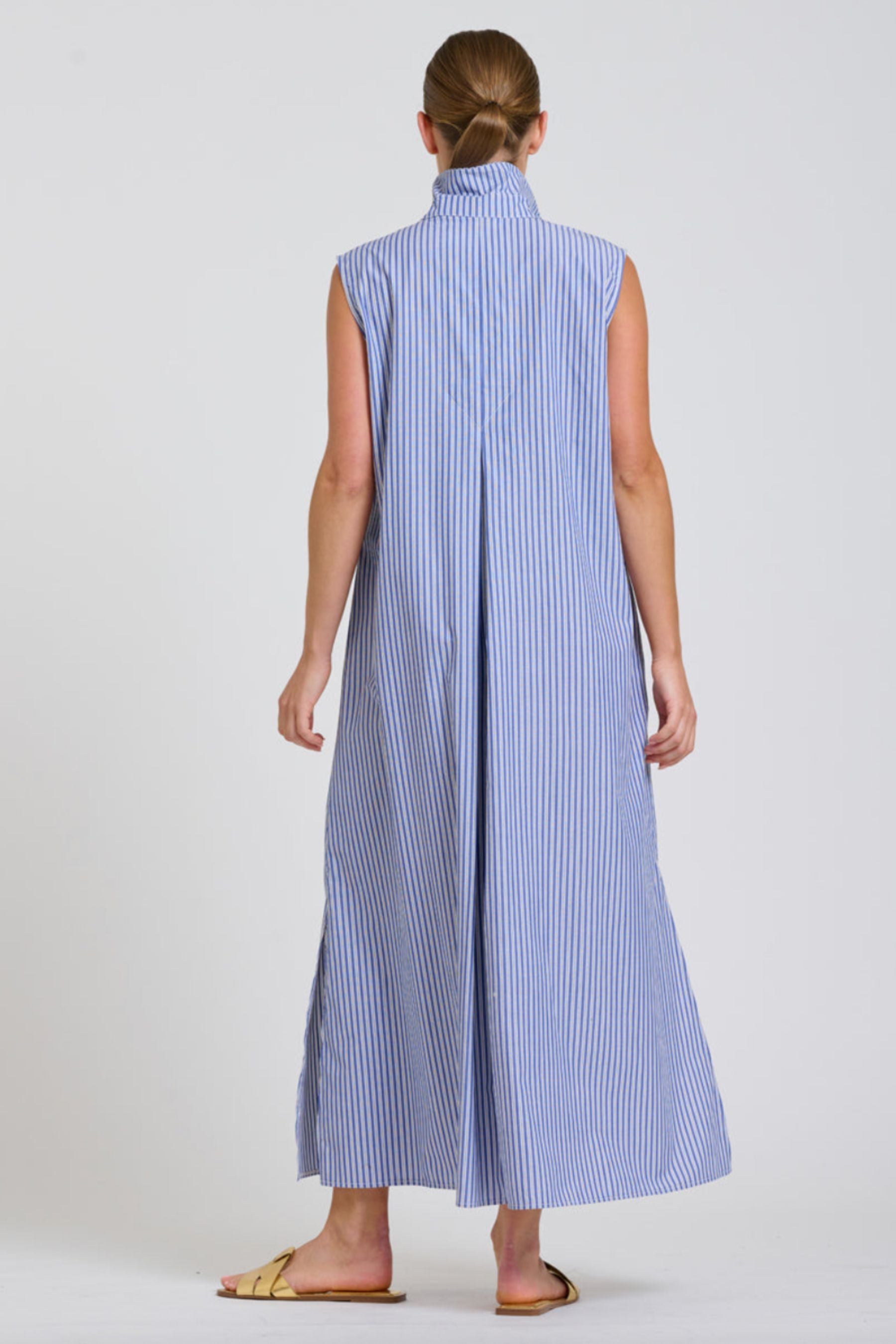 The Freya Shirt Dress | Navy Stripe