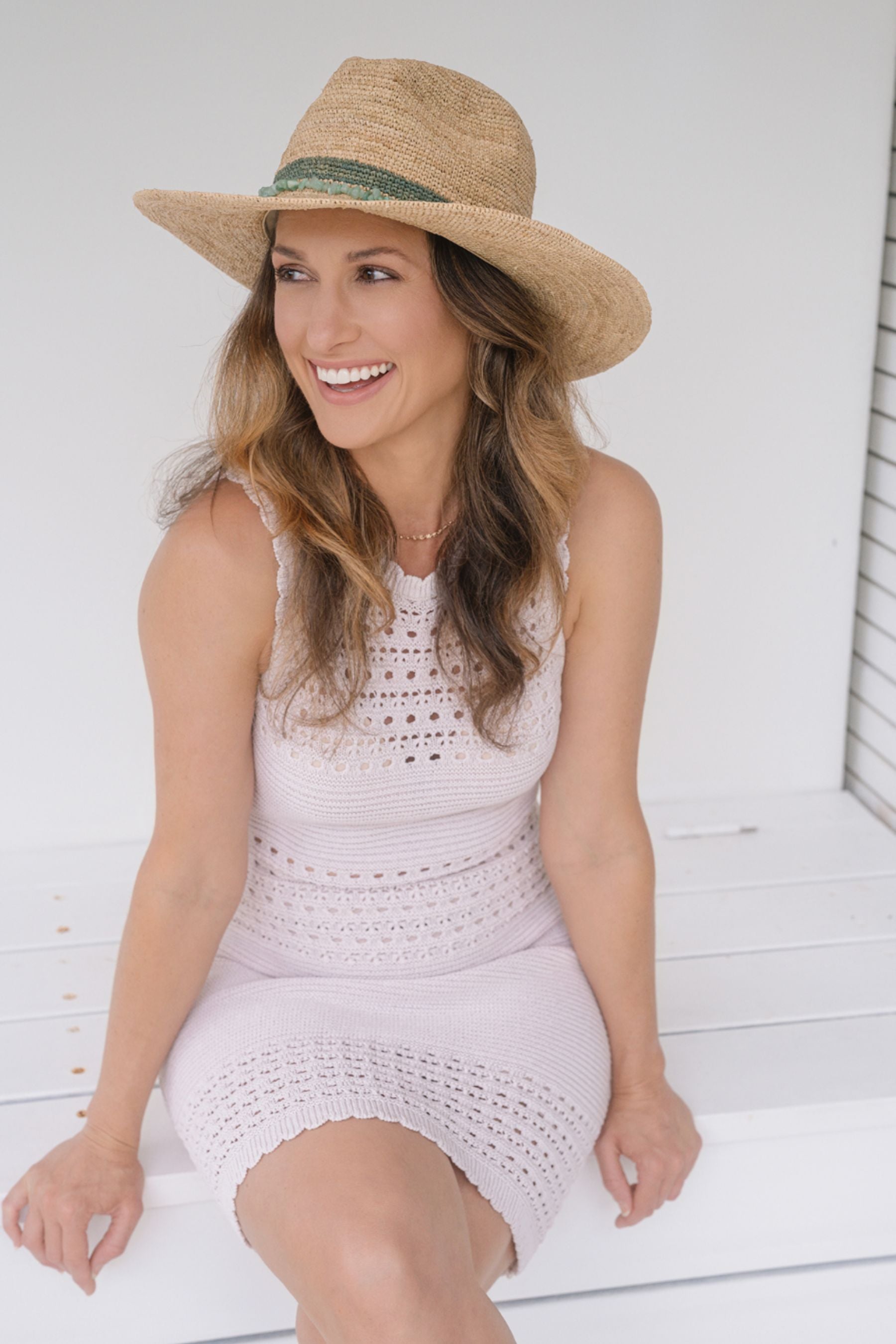 Hat | Chelsea Panama Raffia Emerald