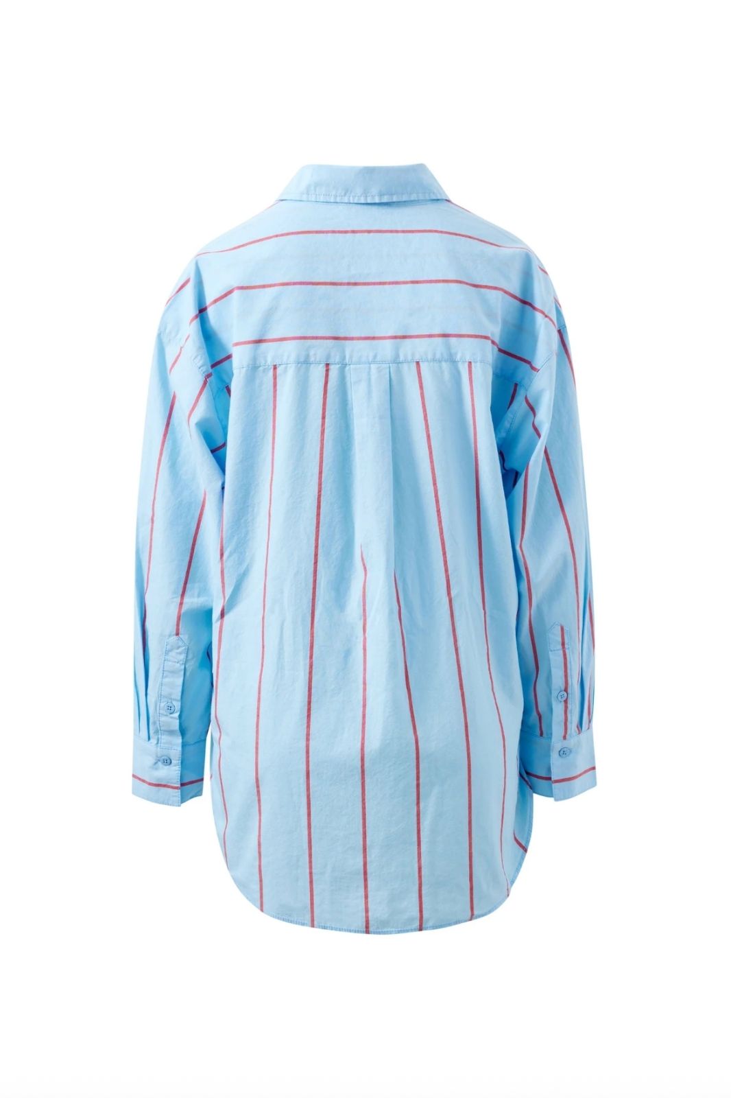 Peta Oversized Shirt | Fresh Blue Red Bold Stripe
