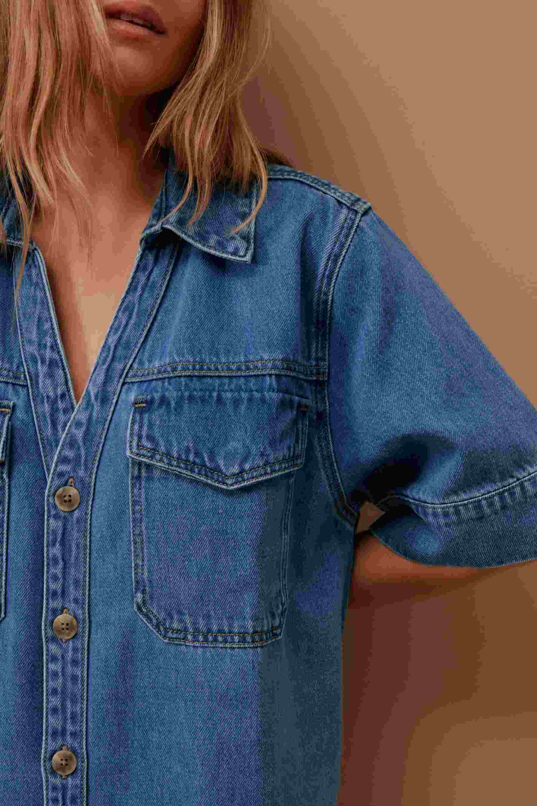 Sammy Relaxed Shirt Dress | Fresh Indigo