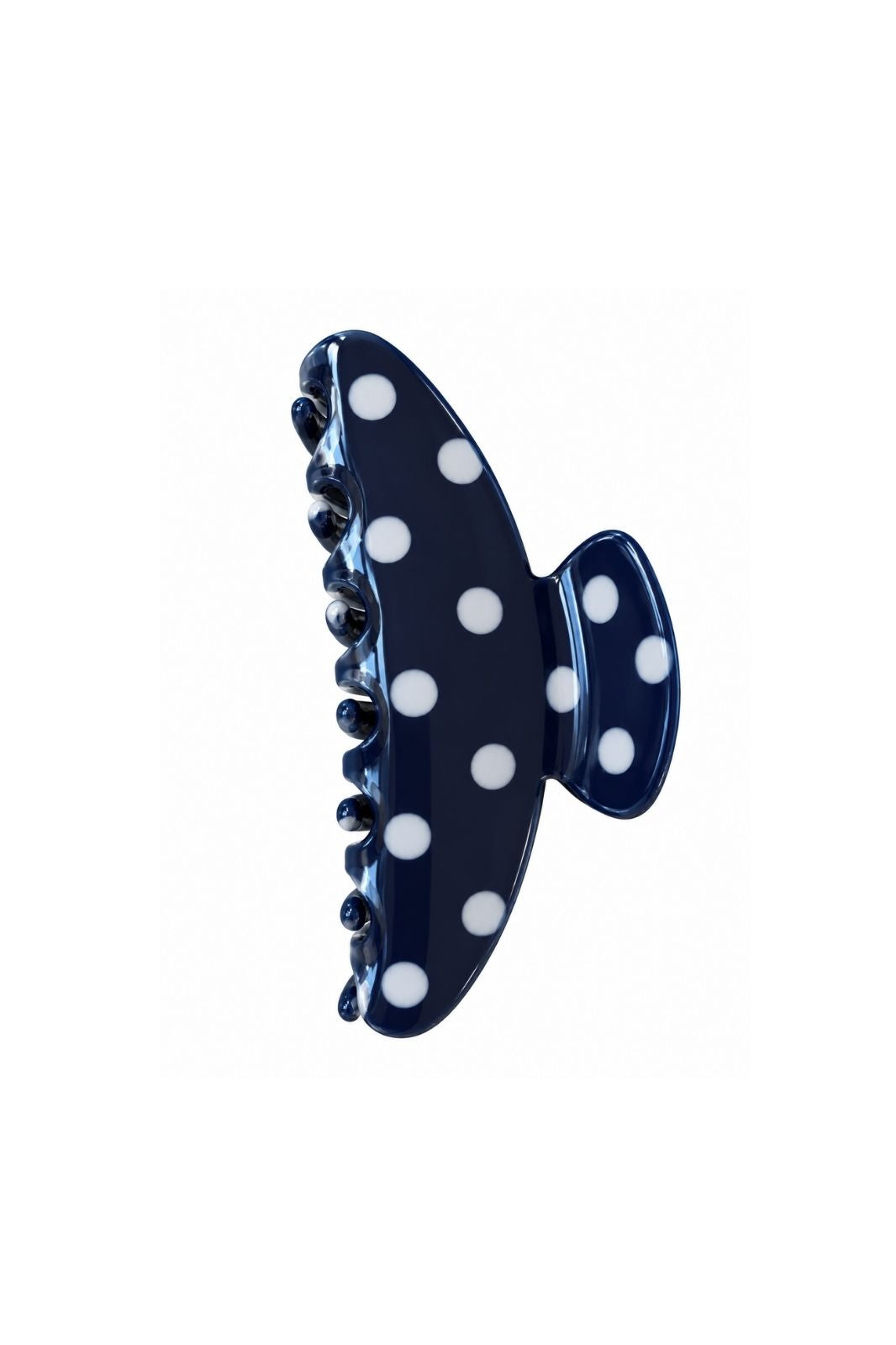 Large Claw Clip | Navy Spot