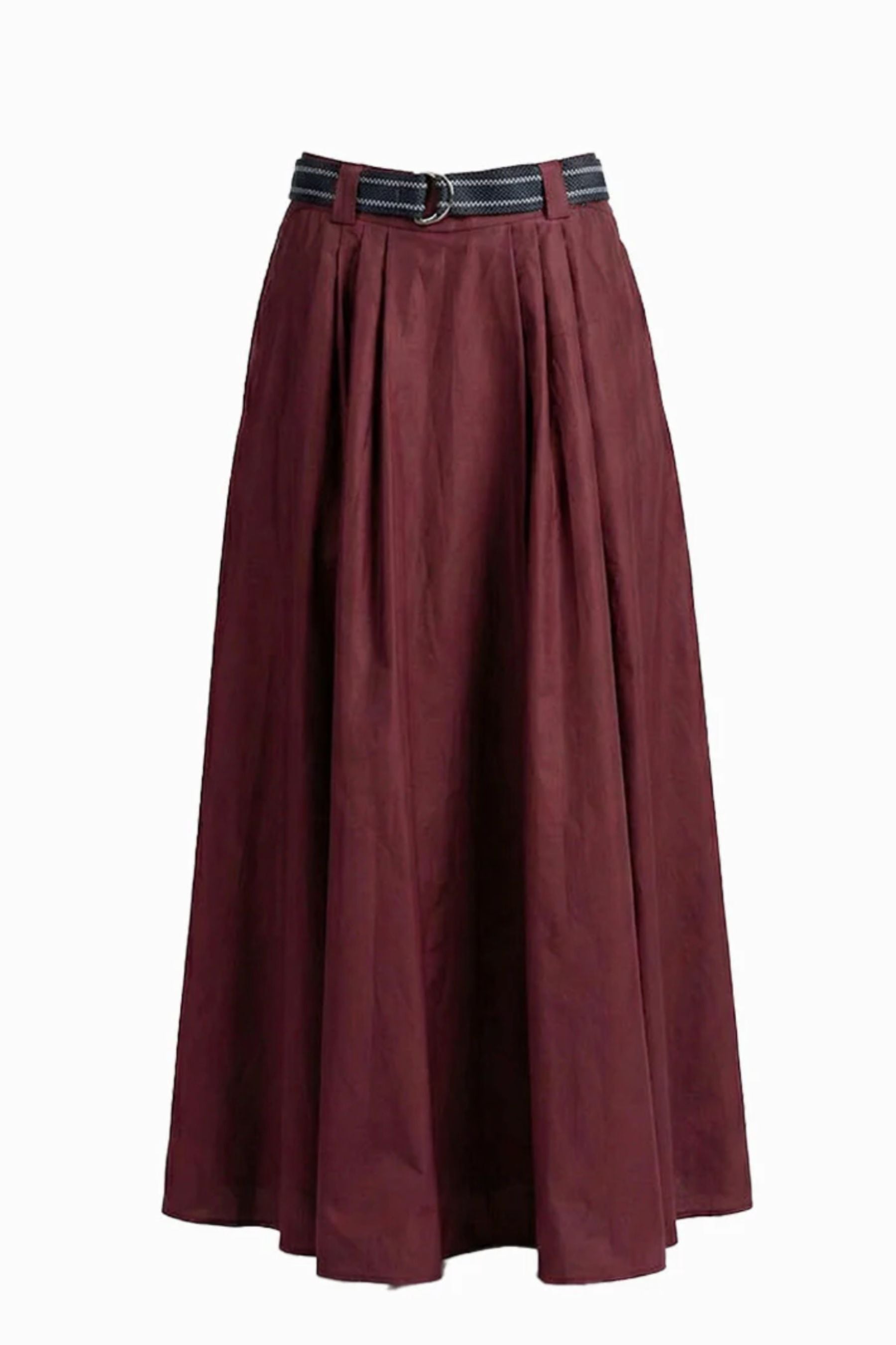 Kara Cotton Maxi Skirt | Burgundy