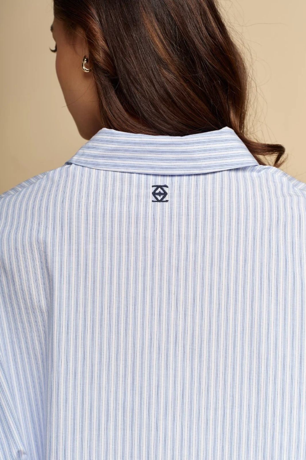Emmanuella Striped Shirt | Blue