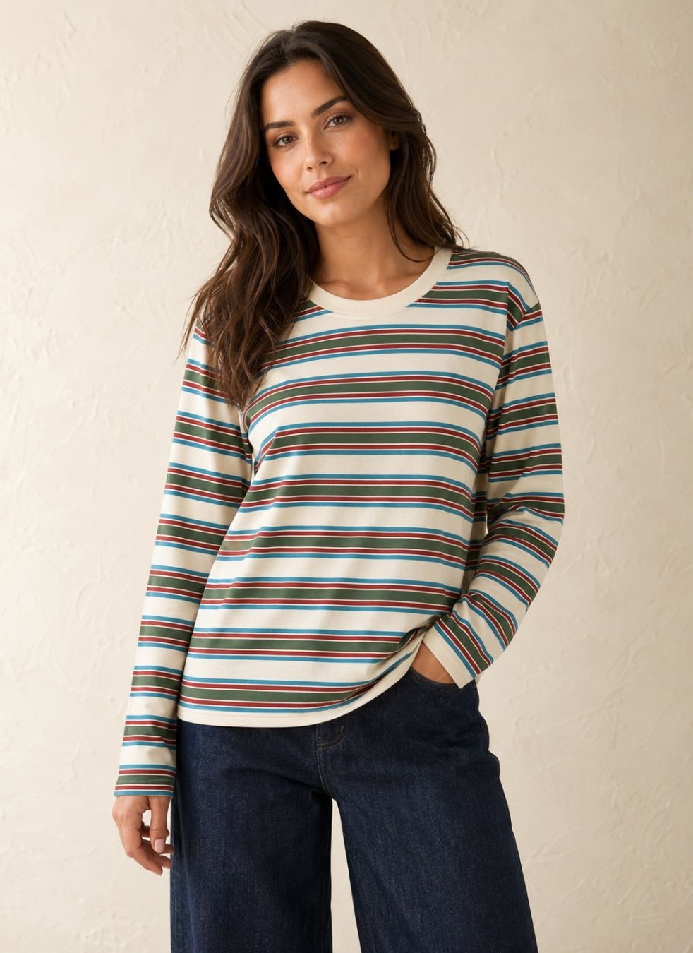Vacation Stripe Tee | Green Stripe