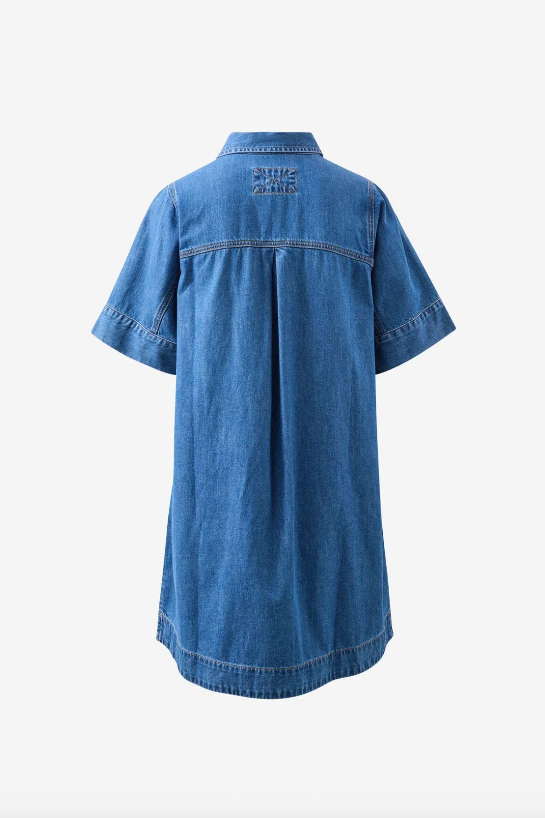Ava Short Sleeve Mini Dress | Fresh Indigo