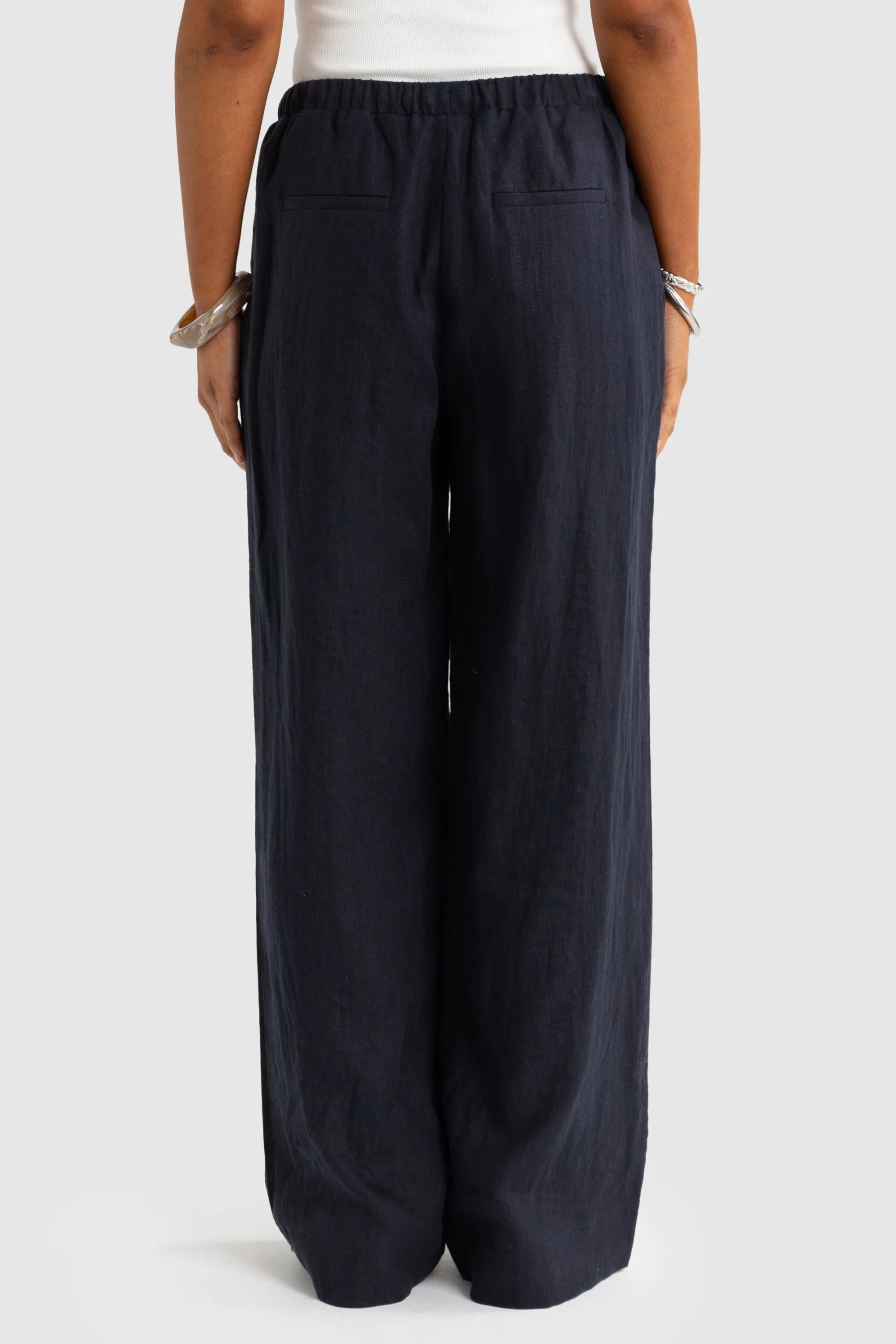 Luna Linen Pants | French Navy