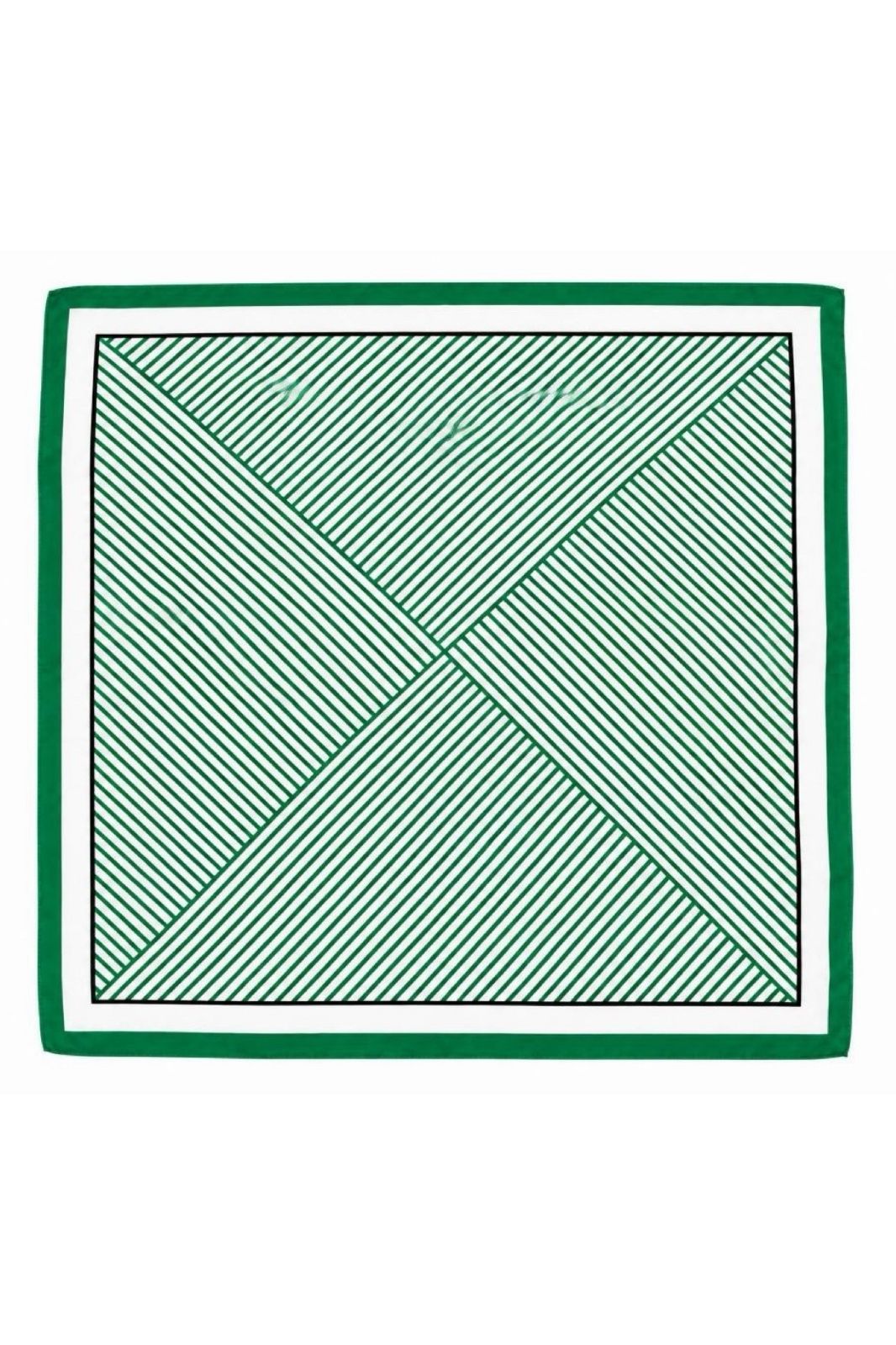 Scarf | Cream with Green Stripe