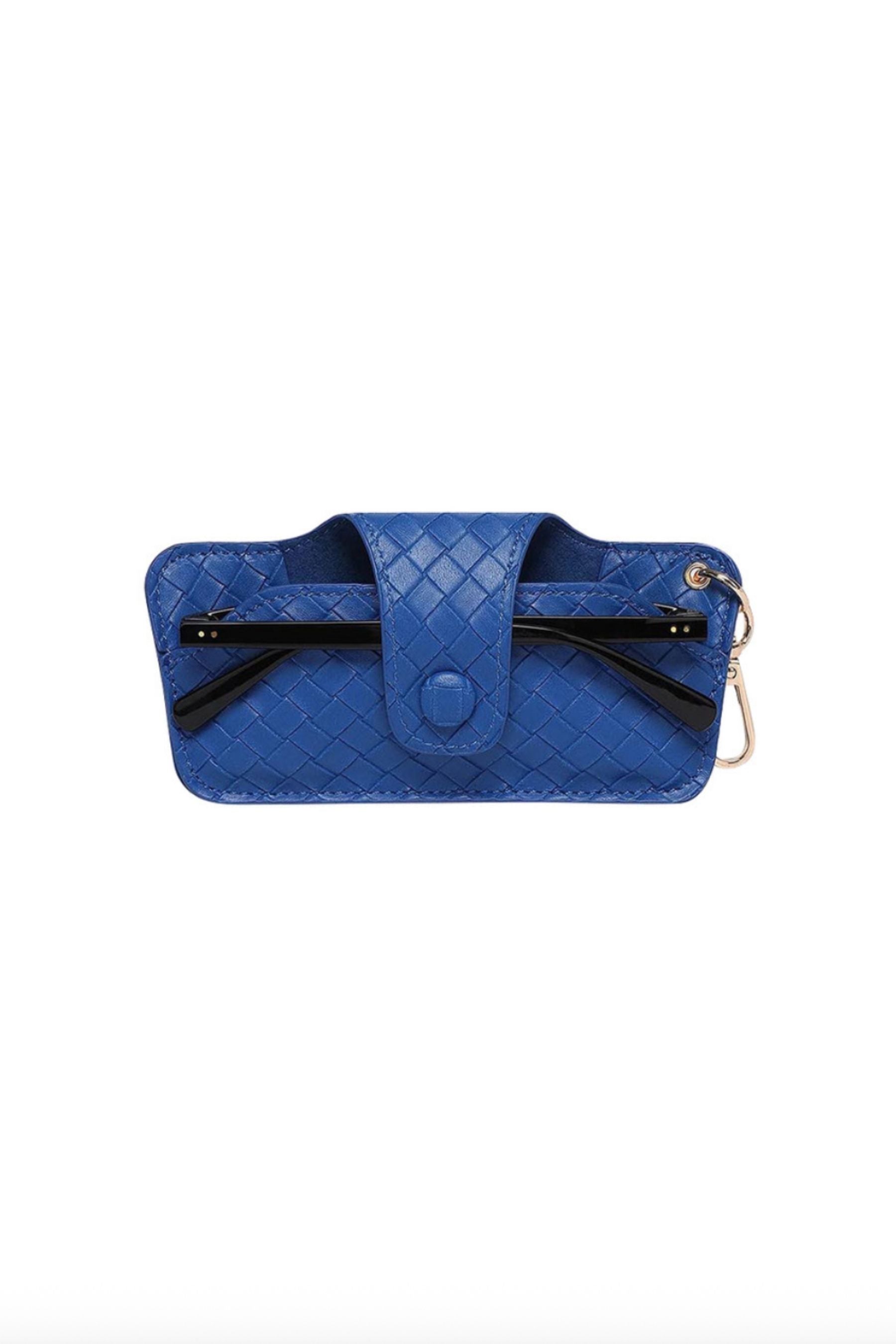 Sunglass Case | Woven Ocean Blue