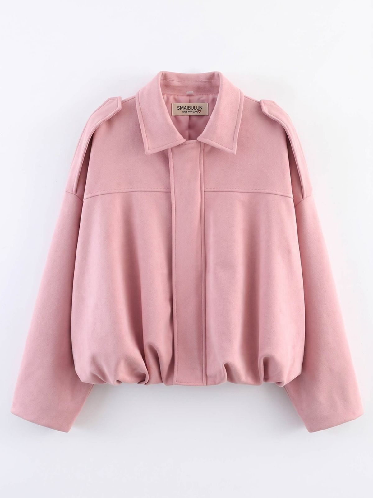Faux Suede Jacket | Pale Pink