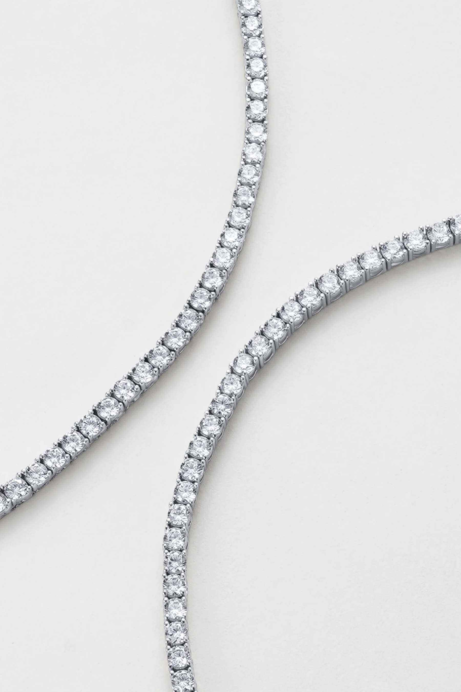 Dani Tennis Necklace | Silver