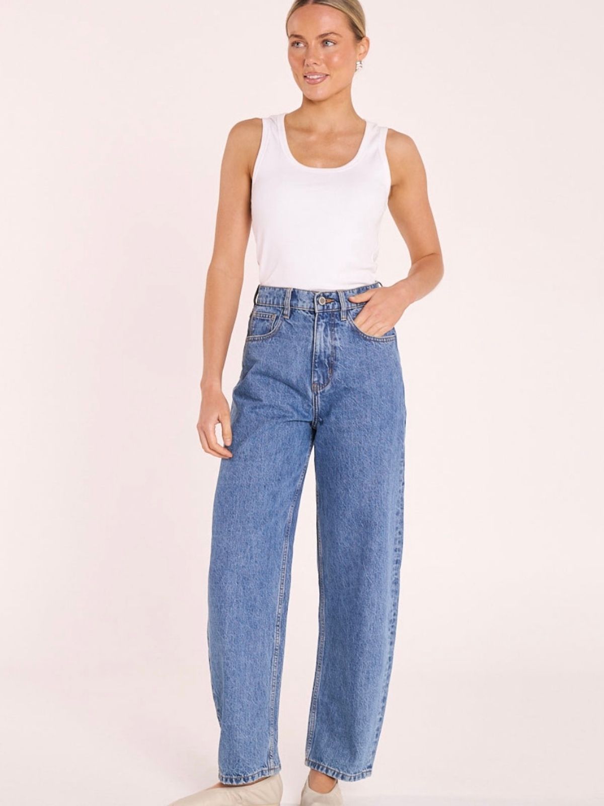 Lola Barrel Jean | Deep Blue
