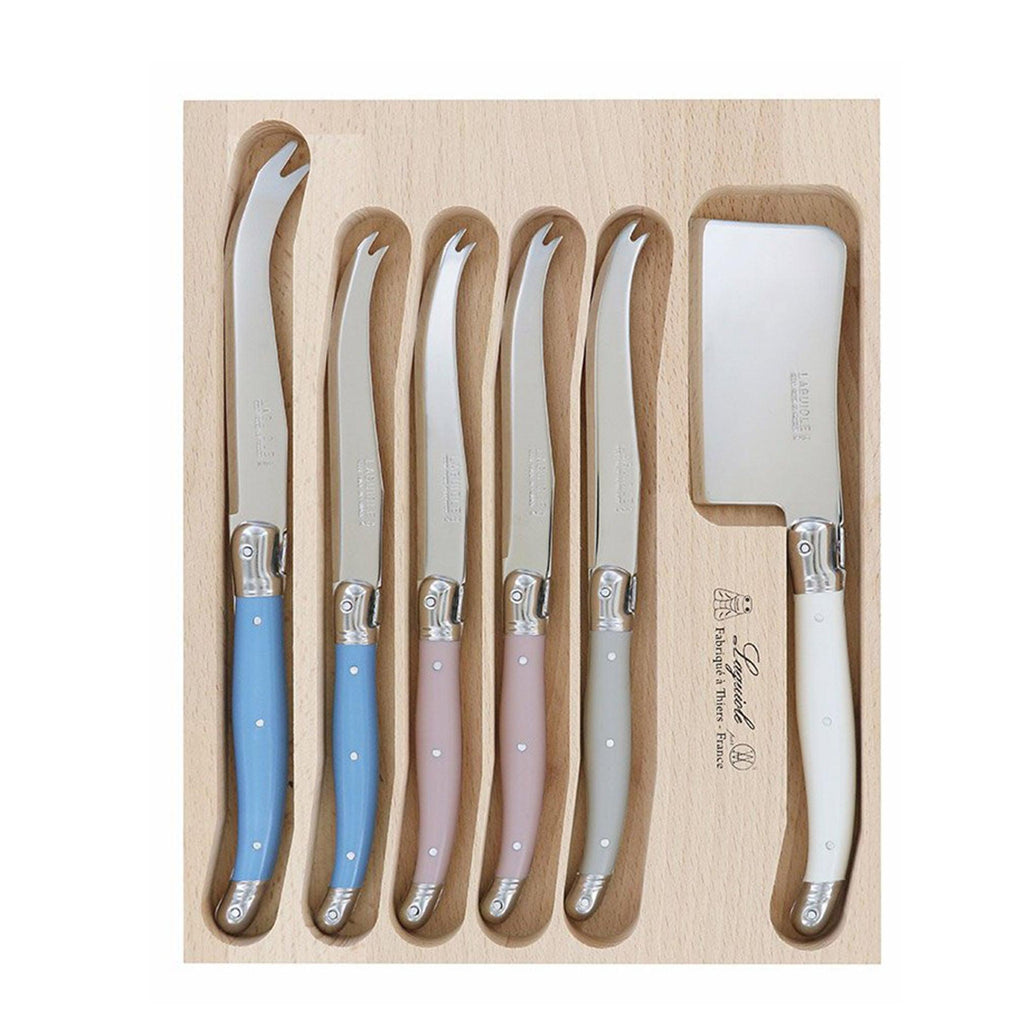 Andre Verdier  6 Pce Cheese Knife Set - Jardin available at Rose St Trading Co