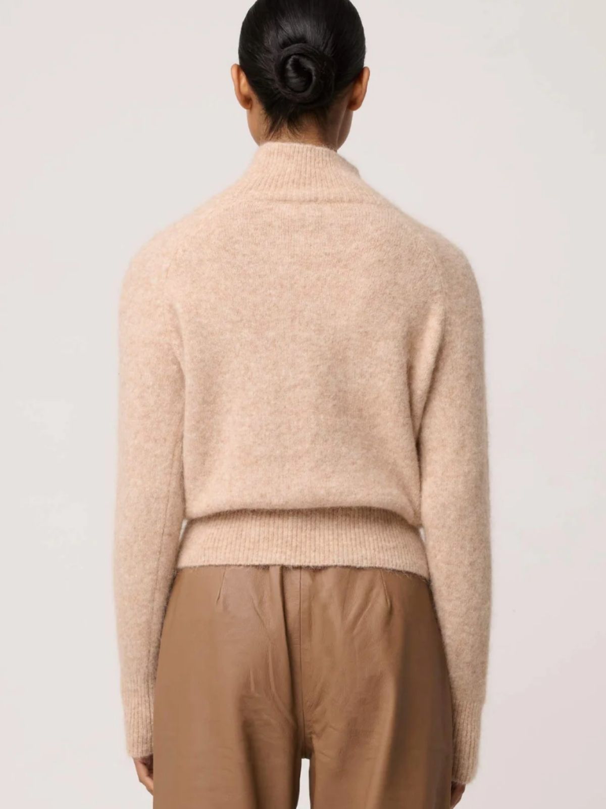 Savanna Alpaca Wool Blend Sweater | Almond