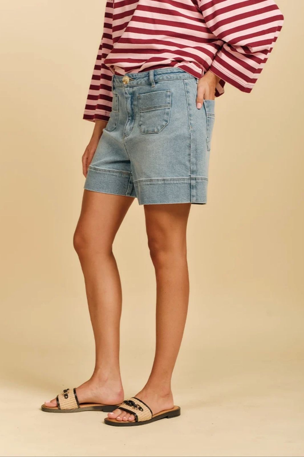 Farrah Denim Short | Pale Wash