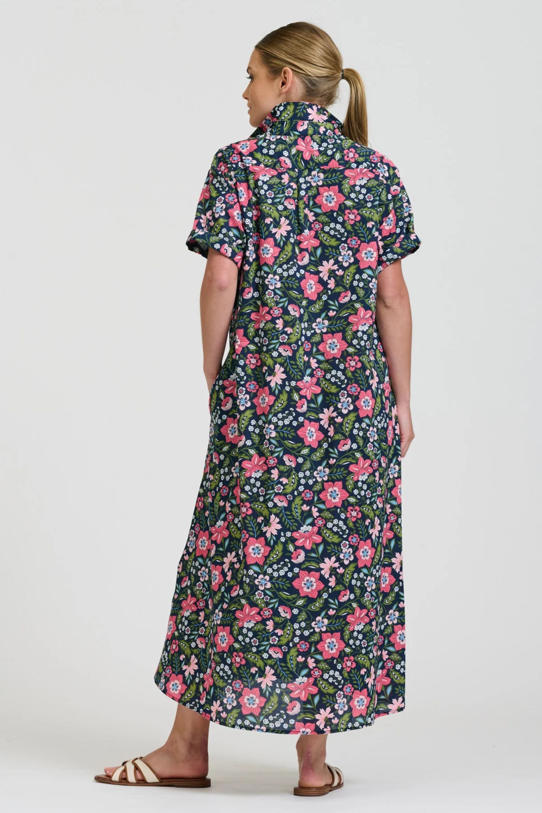 The Lucy Dress | Passion Flower French Navy