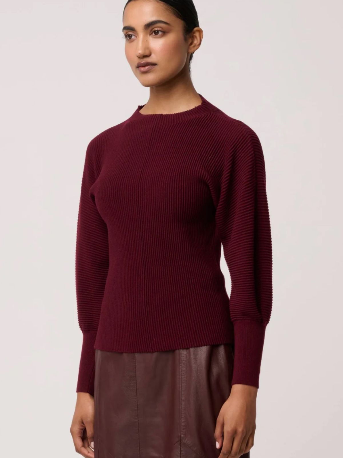 Roselle Merino Knit | Bordeaux