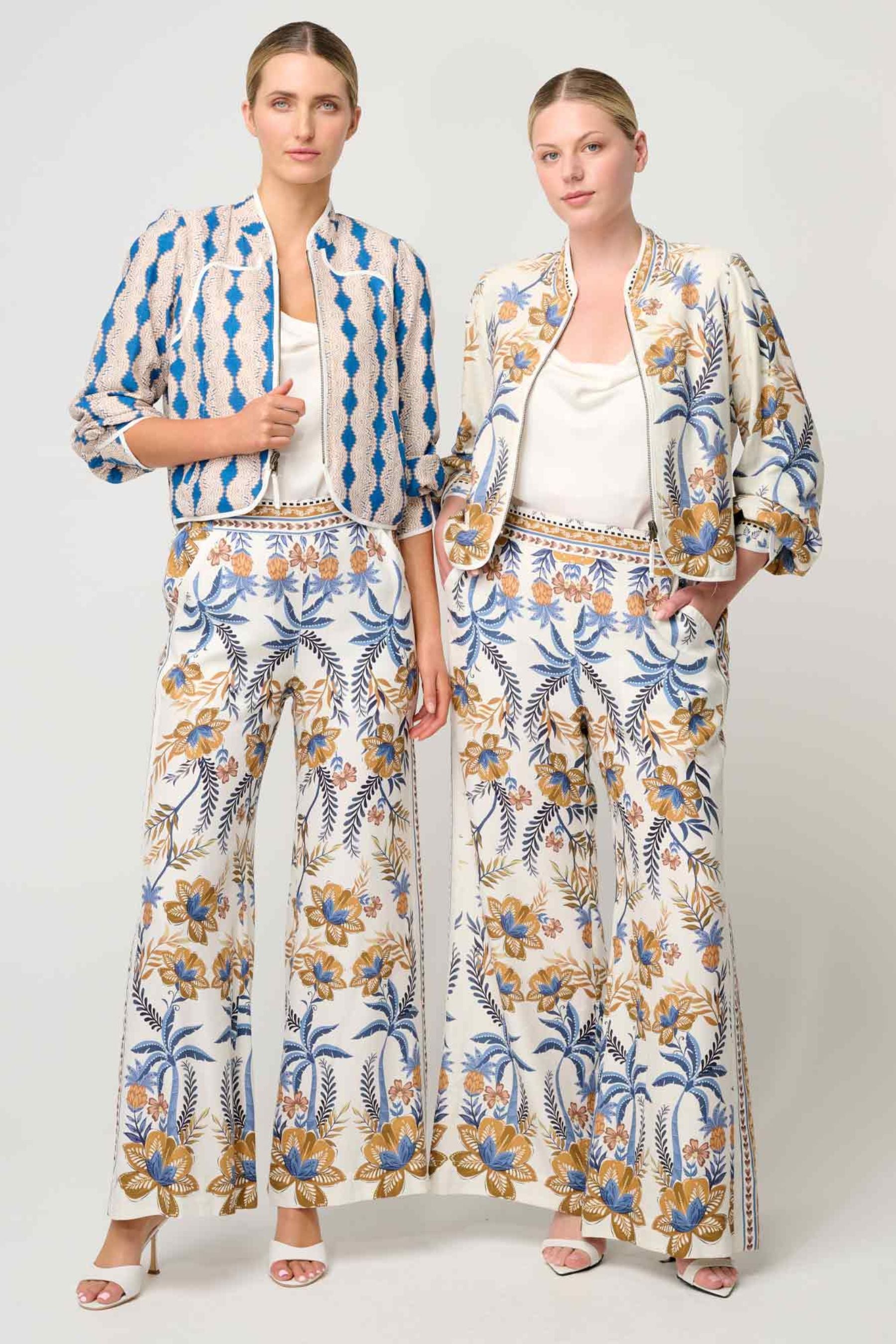 Aurora Reversible Print Linen Jacket | Medina/Marrakech Topaz