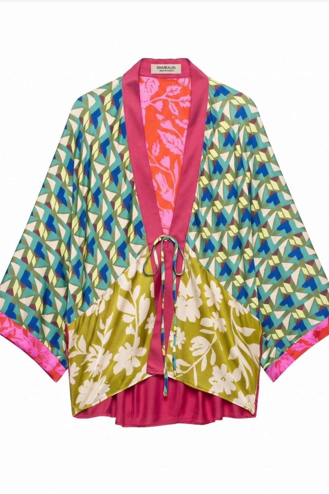 Multi Print Kimono Blouse