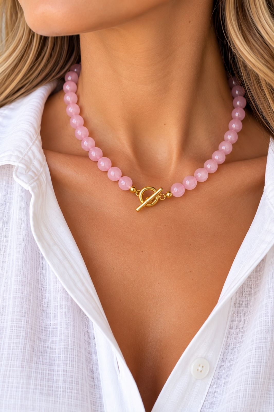 Pink Stone Necklace