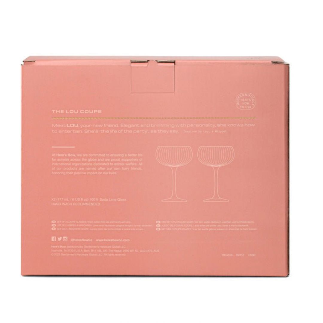 The Lou Coupe Glass | Set of 2 Blush