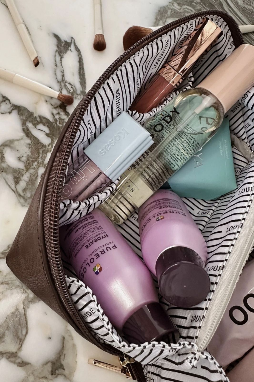 Ellis Makeup Bag | Chocolate