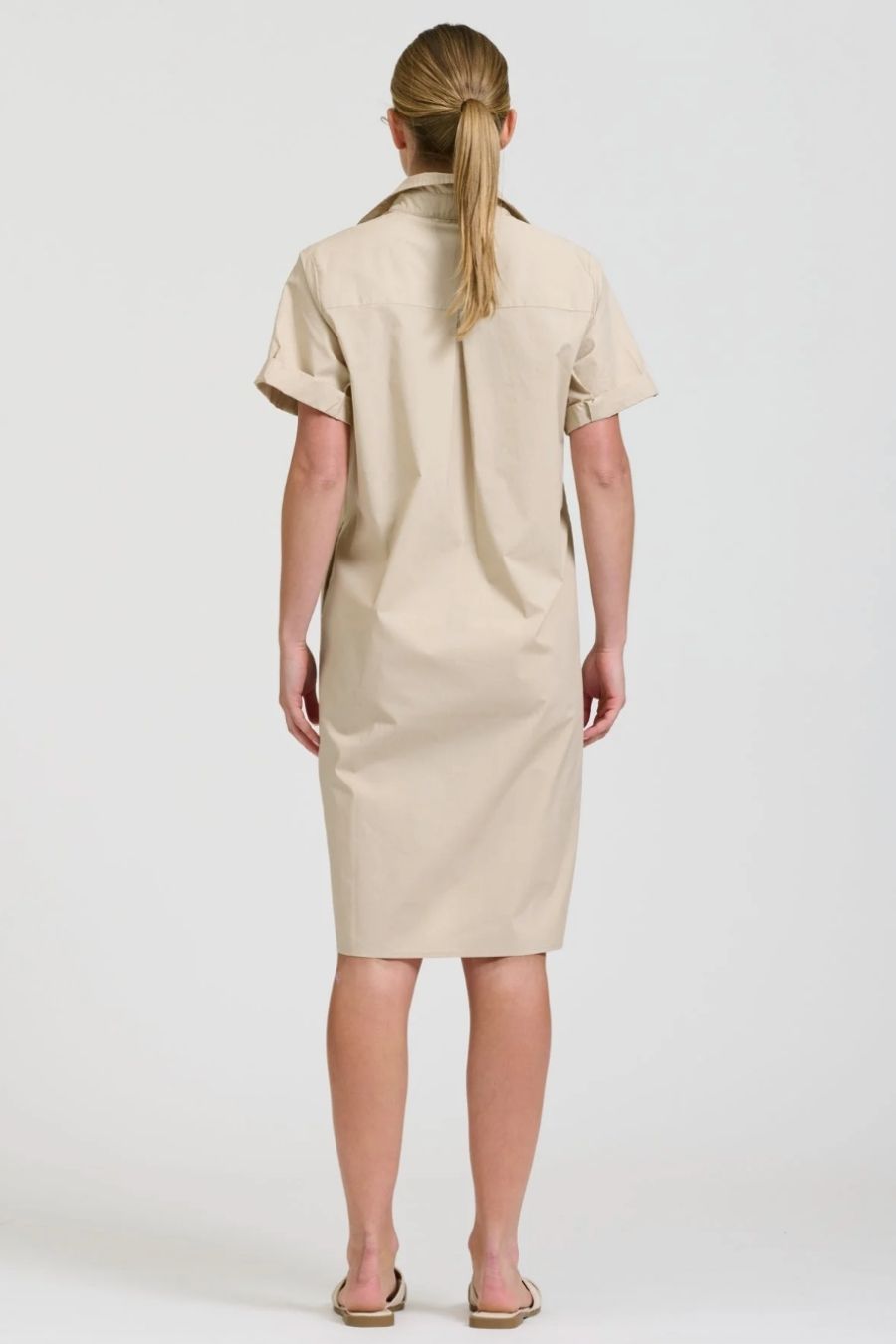 Katie Short Sleeve Popover Dress | Sand