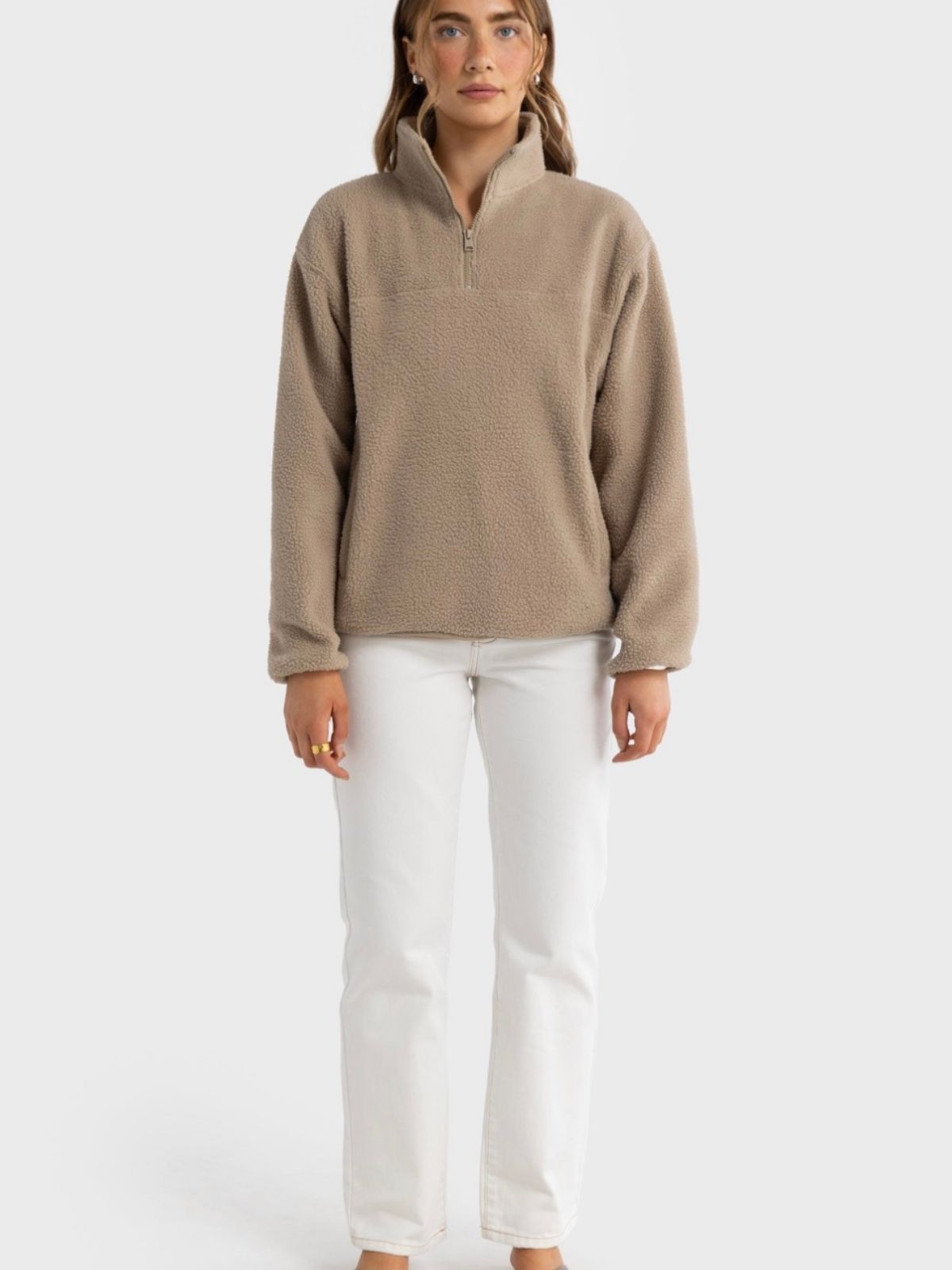 Sherpa Fleece Quarter Zip Teddy